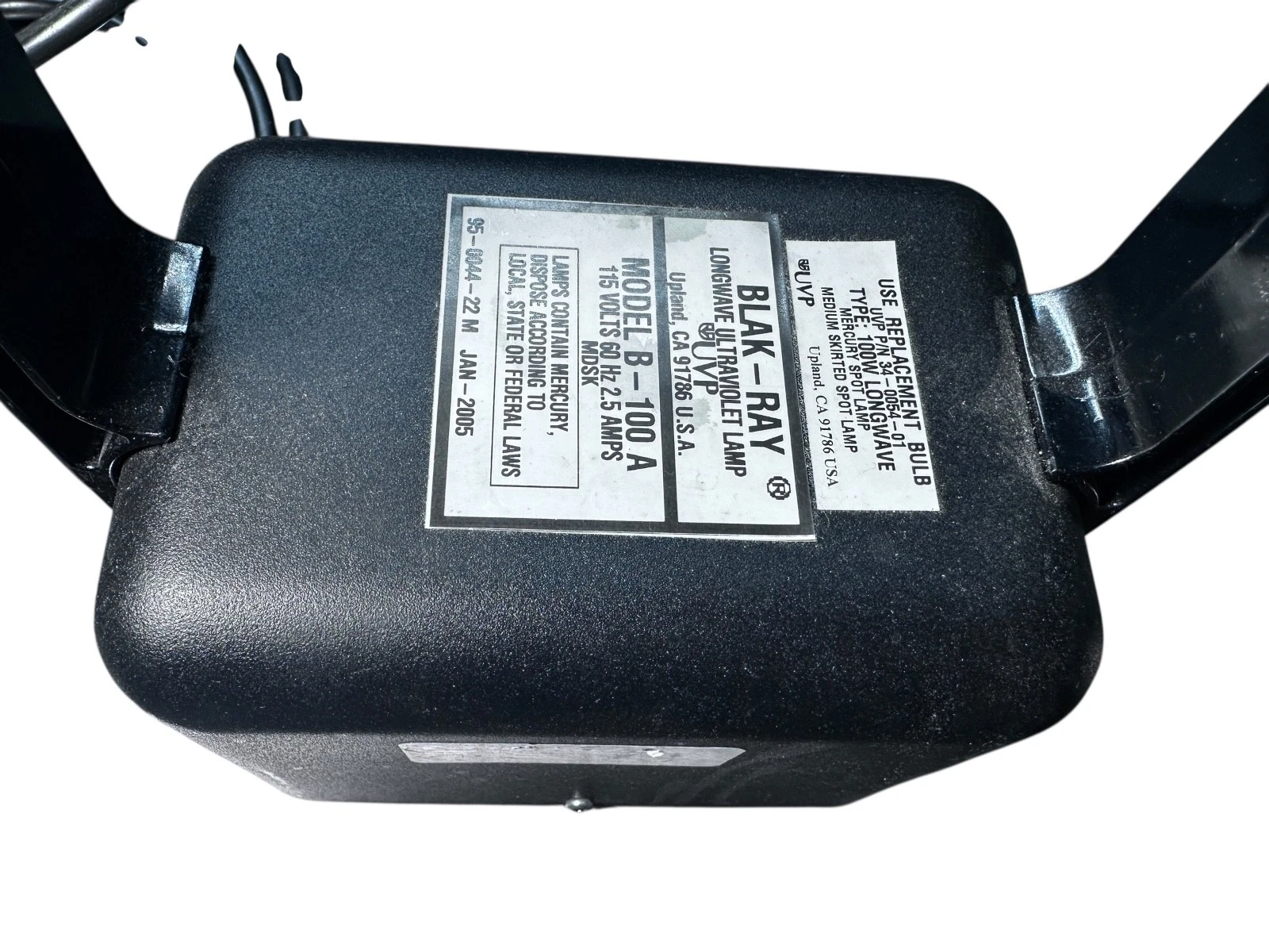 Blak-Ray B-100A Longwave UV Lamp 115V | Ultra Violet Products | Works – Cracked — photo 5 of 7