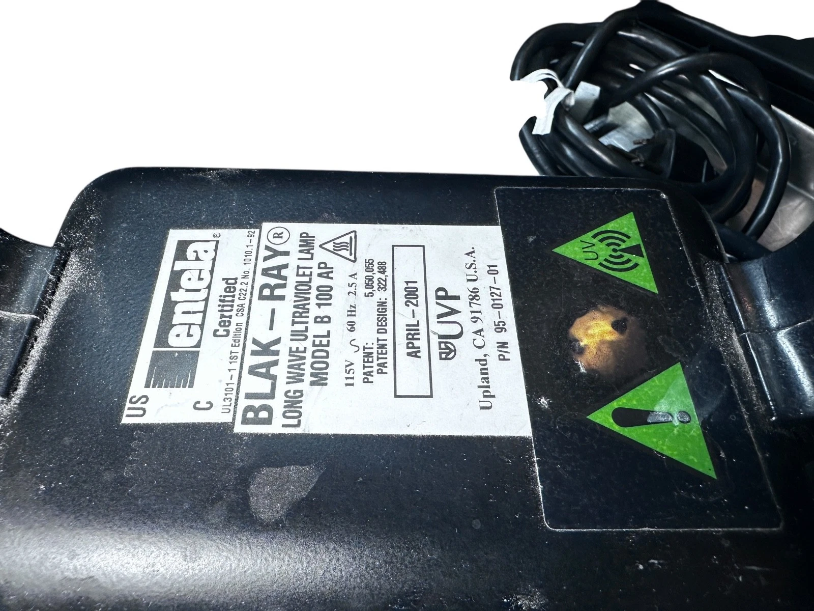 Blak-Ray B-100AP Longwave UV Lamp 115V | UVP | Works – Housing Damage — photo 3 of 6