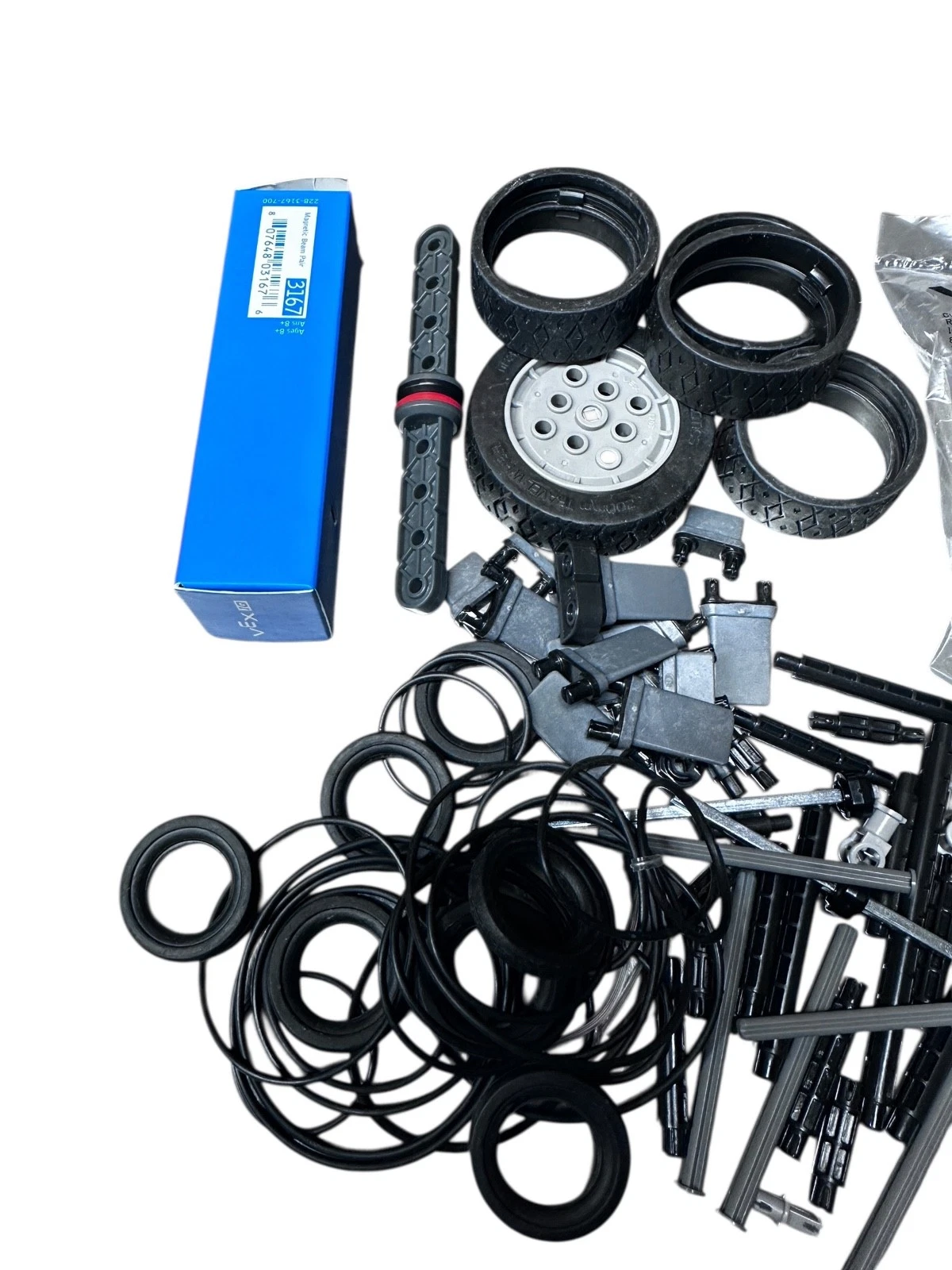 VEX IQ Robotics Parts LOT – New & Lightly Used – Wheels, Shafts, Rubber Bands — photo 2 of 4