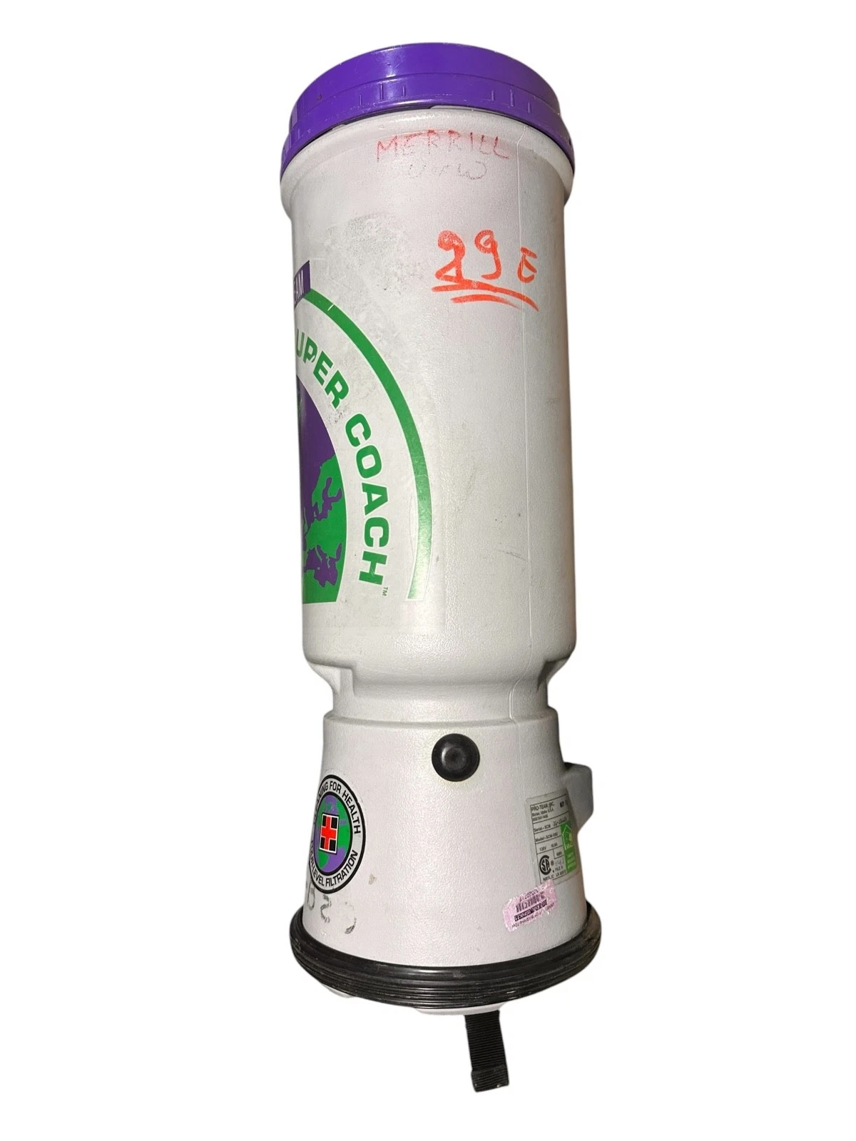 ProTeam Super Coach Backpack Vacuum SCM-1282 Commercial Cleaner Tested Works REA — photo 4 of 9