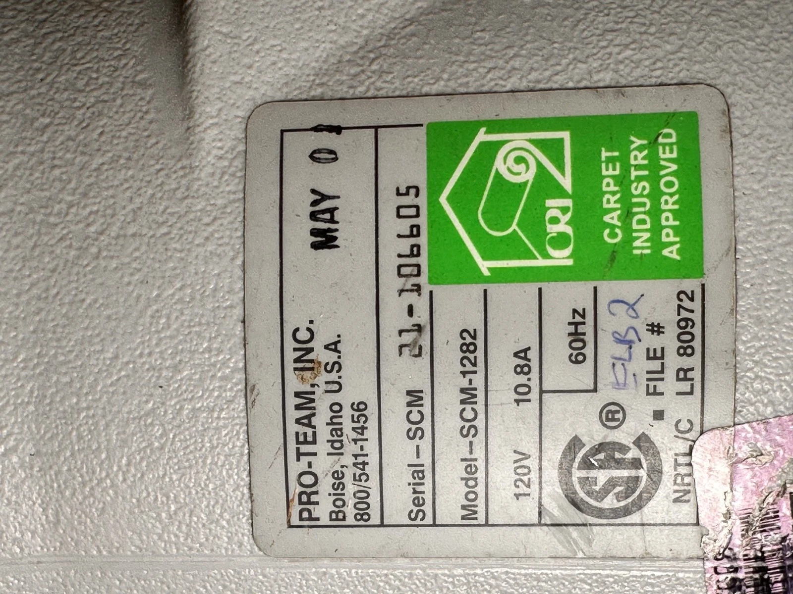 ProTeam Super Coach Backpack Vacuum SCM-1282 Commercial Cleaner Tested Works REA — photo 9 of 9