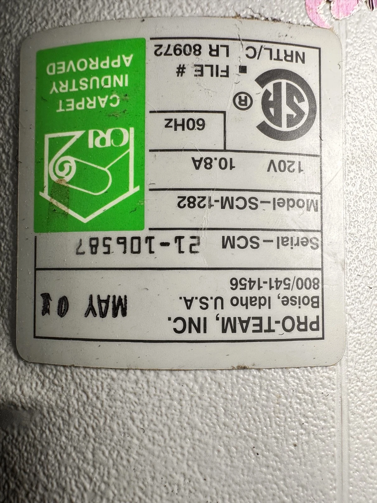 ProTeam Super Coach Backpack Vacuum SCM-1282 Commercial Cleaner Tested Works REA — photo 3 of 5