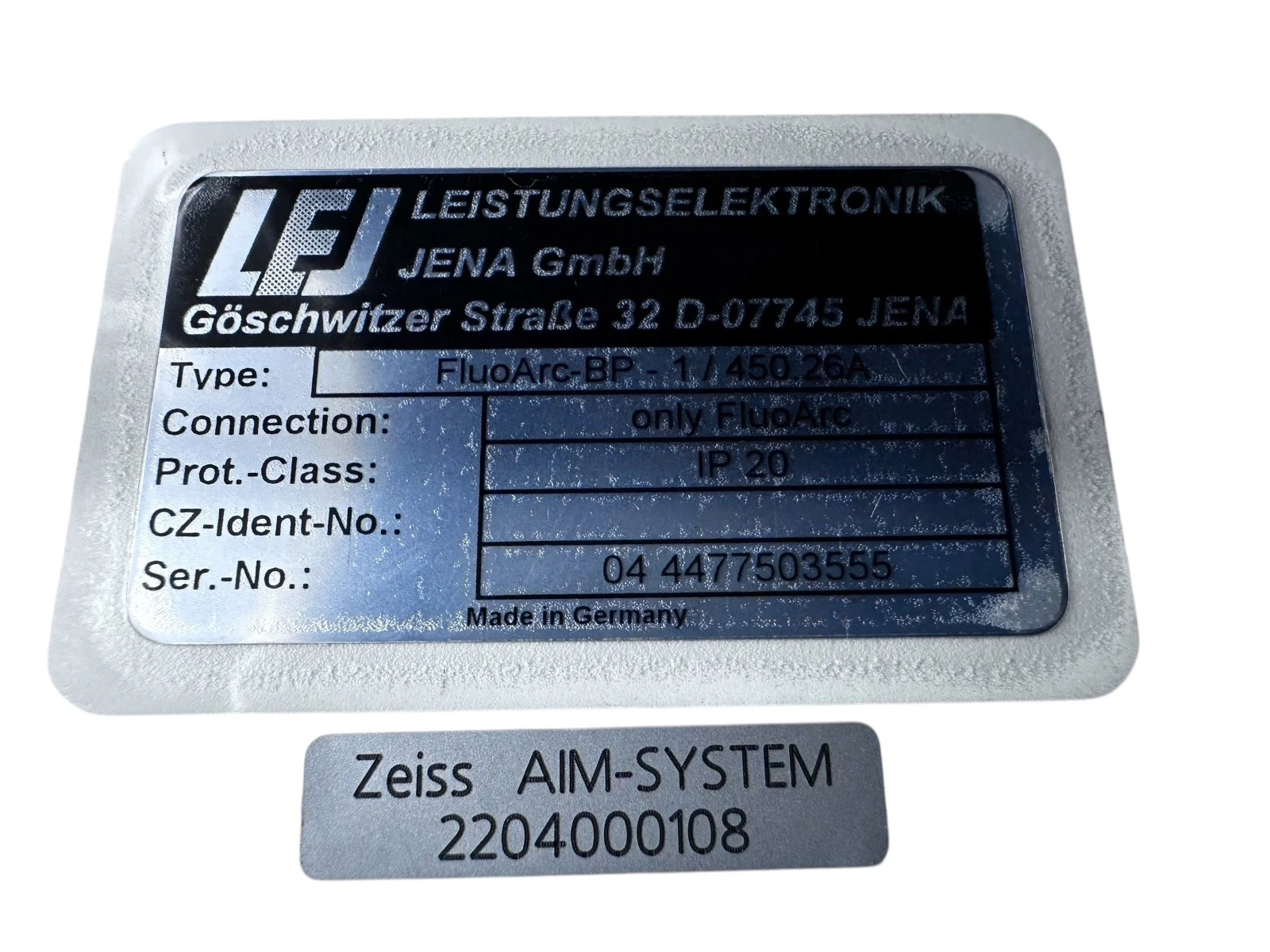Zeiss FluoArc AIM-System Fluorescence Power Controller FluoArc-BP-1 450.26A — photo 9 of 9