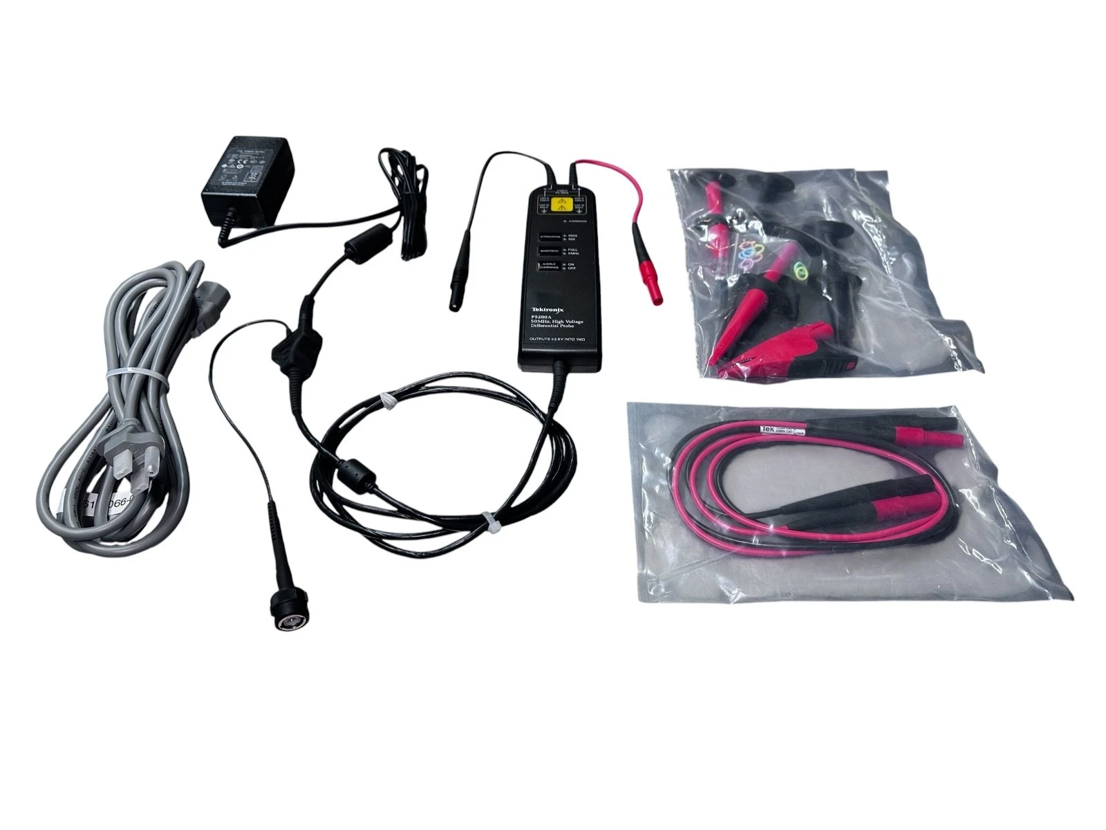 Tektronix P5200A High Voltage Differential Probe 50MHz 50X/500X NEW w/extras — photo 4 of 4