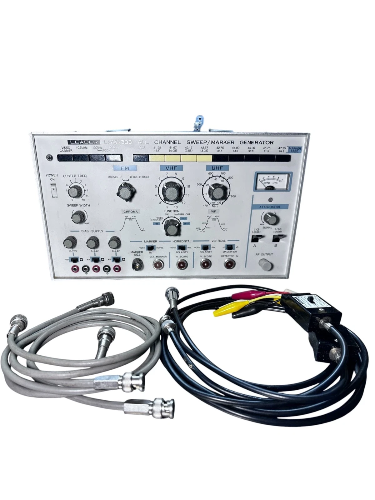 Leader LSW-333 All Channel Sweep Marker Generator Tested Working w/ Cables