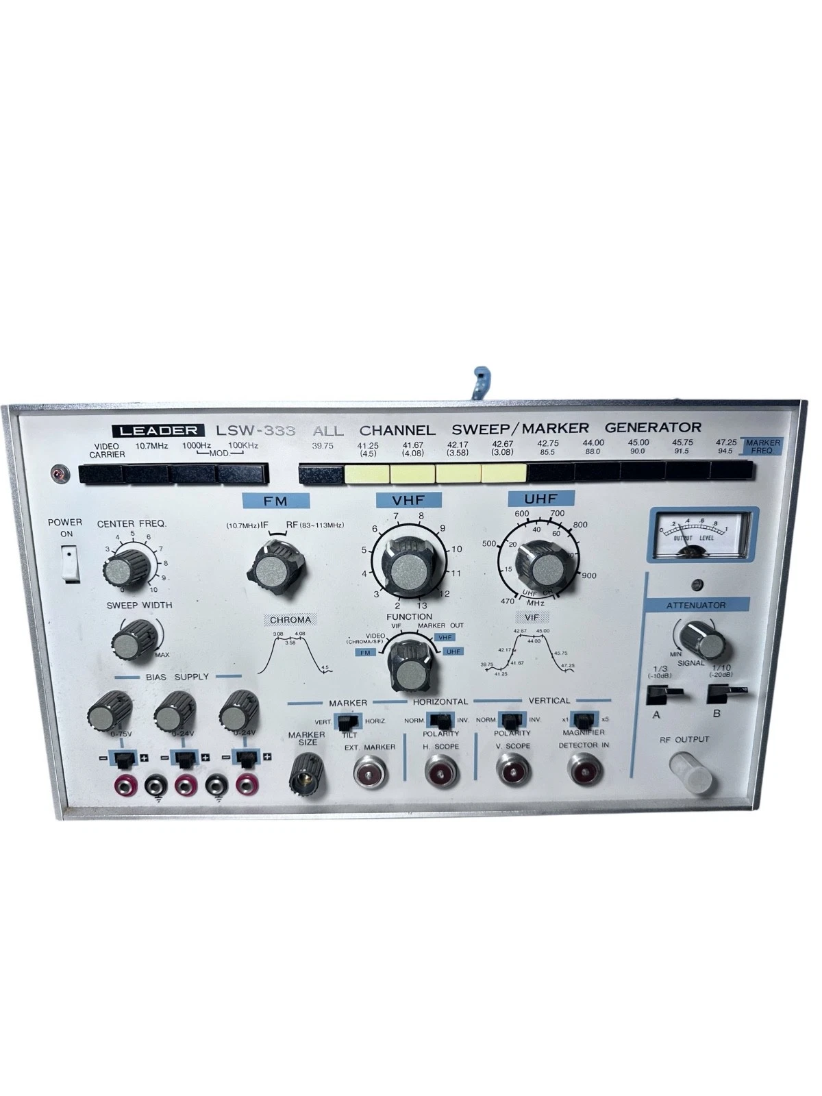 Leader LSW-333 All Channel Sweep Marker Generator Tested Working w/ Cables — photo 3 of 6