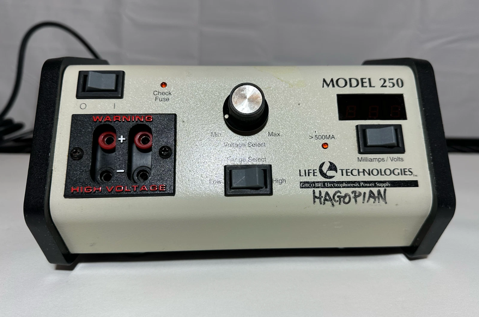 Life Technologies Model 250 Electrophoresis Power Supply - Tested & Working — photo 4 of 10