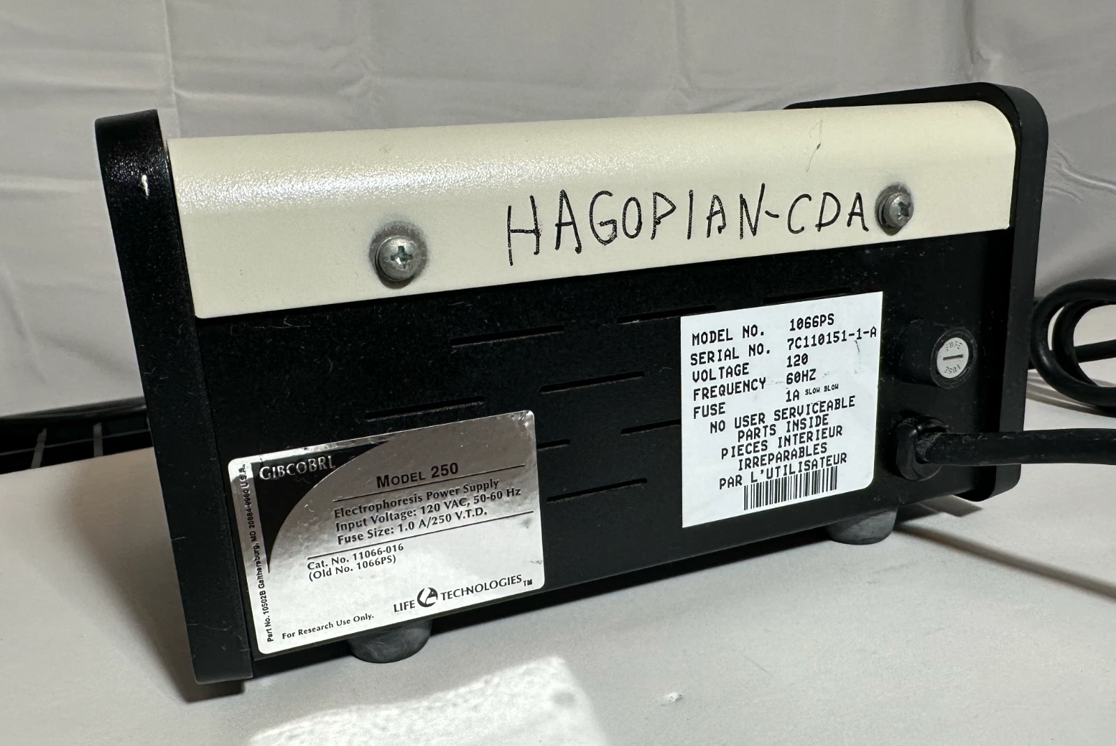 Life Technologies Model 250 Electrophoresis Power Supply - Tested & Working — photo 6 of 10