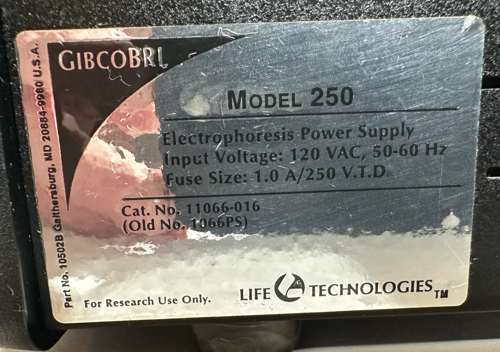 Life Technologies Model 250 Electrophoresis Power Supply - Tested & Working — photo 7 of 10