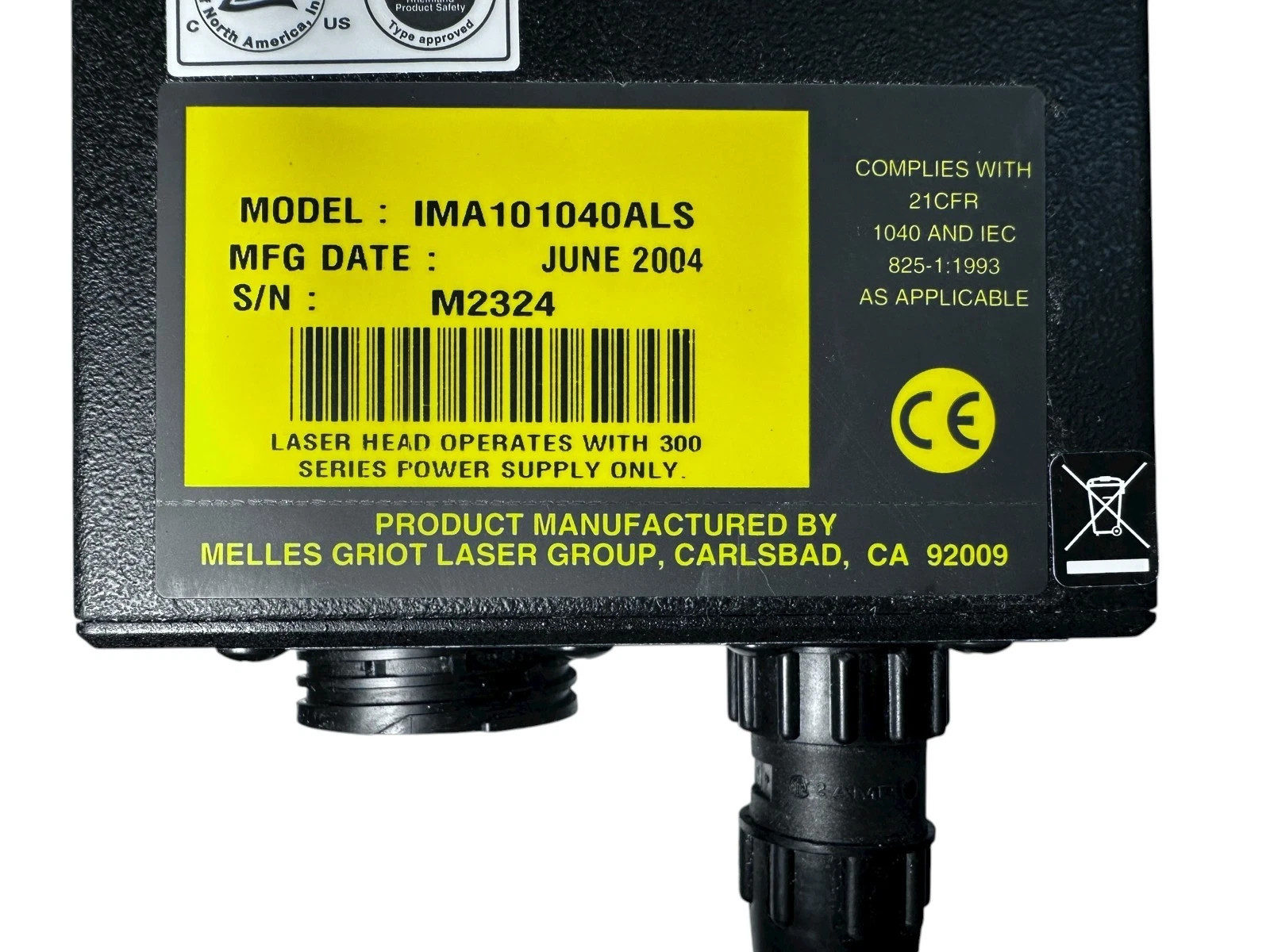 Melles Griot IMA101040ALS Ion Laser Head 150mW 514nm Argon – Tested & Clean — photo 2 of 12