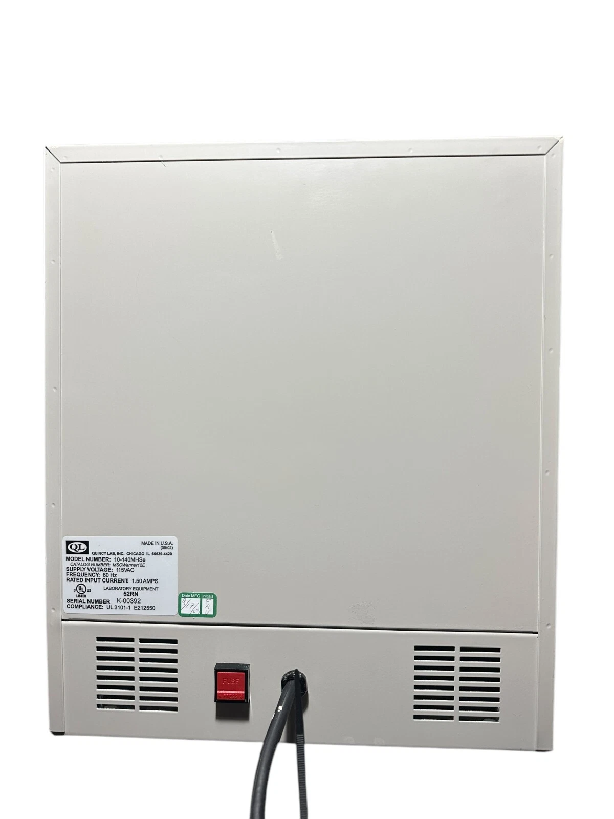 Medline ReadyBath Warmer MSCWARMER 12E | Quincy Lab 10-140MHSe | 115V | Tested — photo 8 of 11