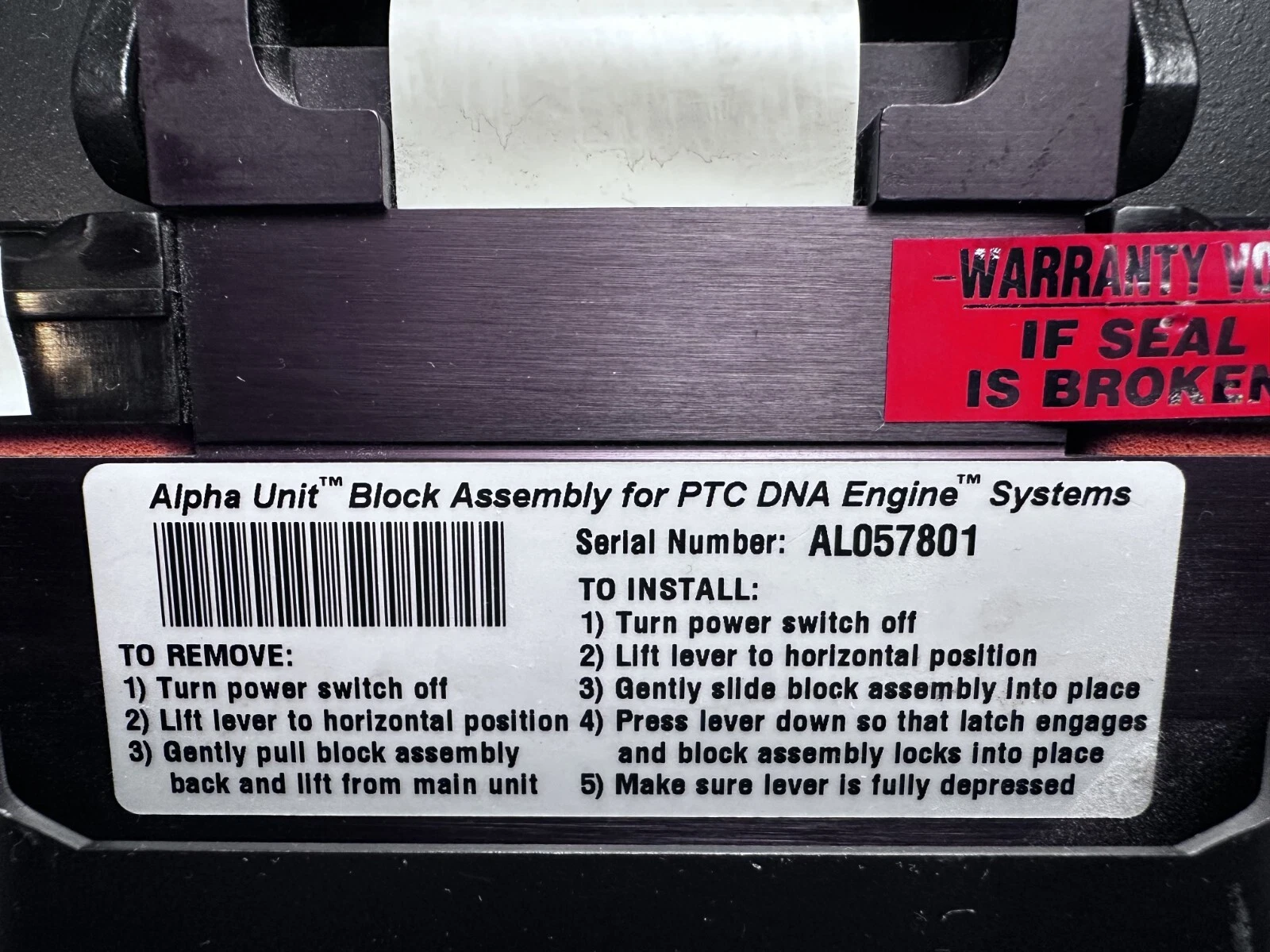 Bio-Rad MJ Research Alpha Unit Block Assembly 96-Well PTC DNA Engine — photo 11 of 11