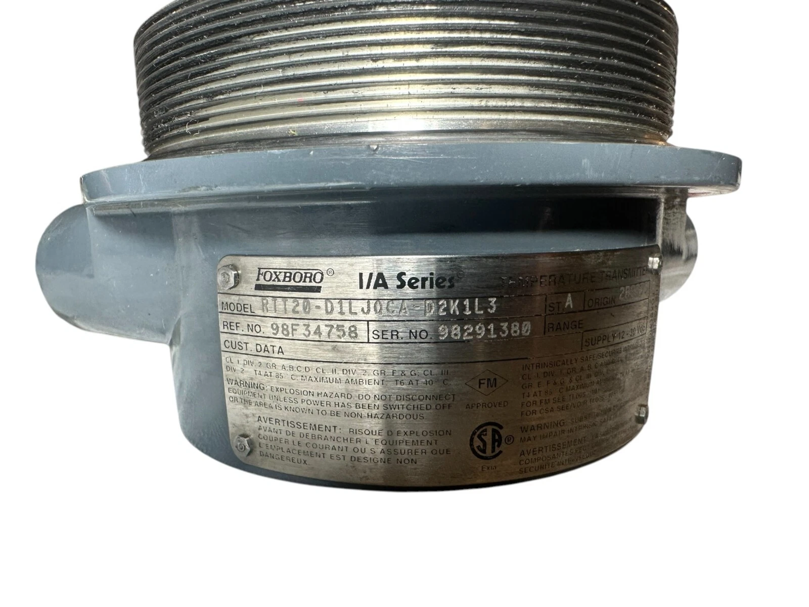Foxboro I/A Series Temperature Transmitter RTT20-D1LJOCA-D2K1S – 12–30VDC — photo 6 of 8