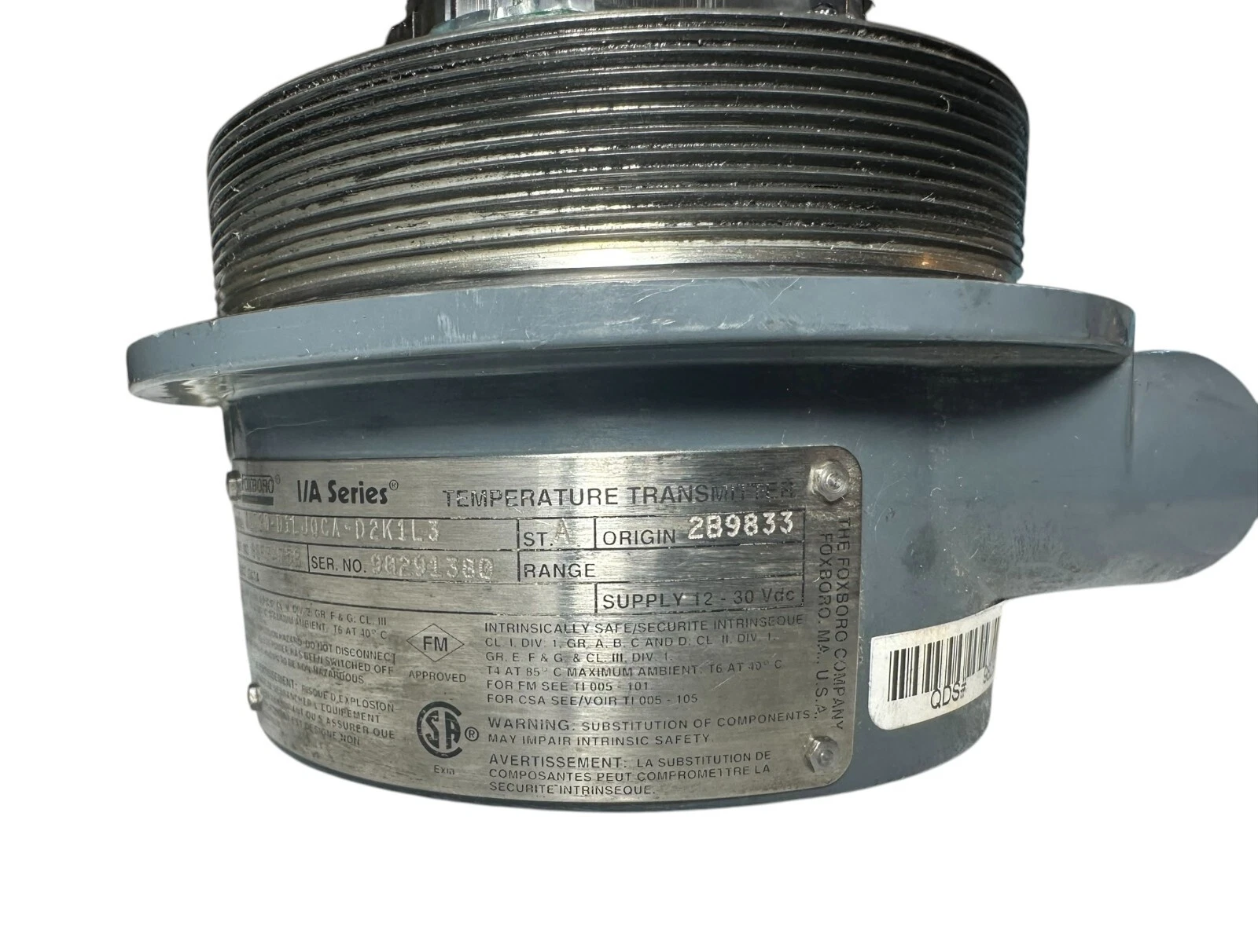 Foxboro I/A Series Temperature Transmitter RTT20-D1LJOCA-D2K1S – 12–30VDC — photo 7 of 8