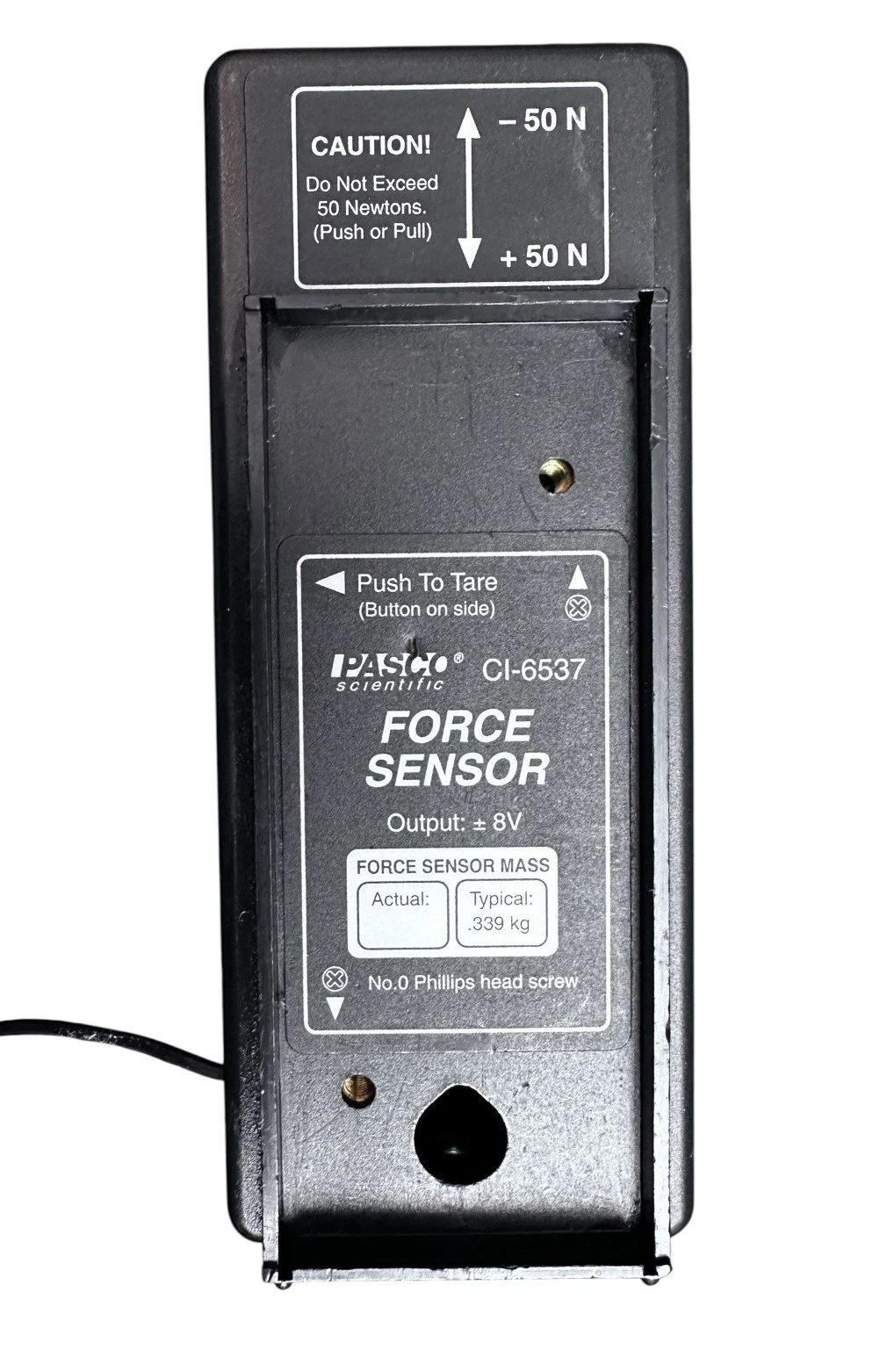 PASCO CI-6537 Force Sensor ±50 N ±8V - Scientific Equipment - Clean Unit
