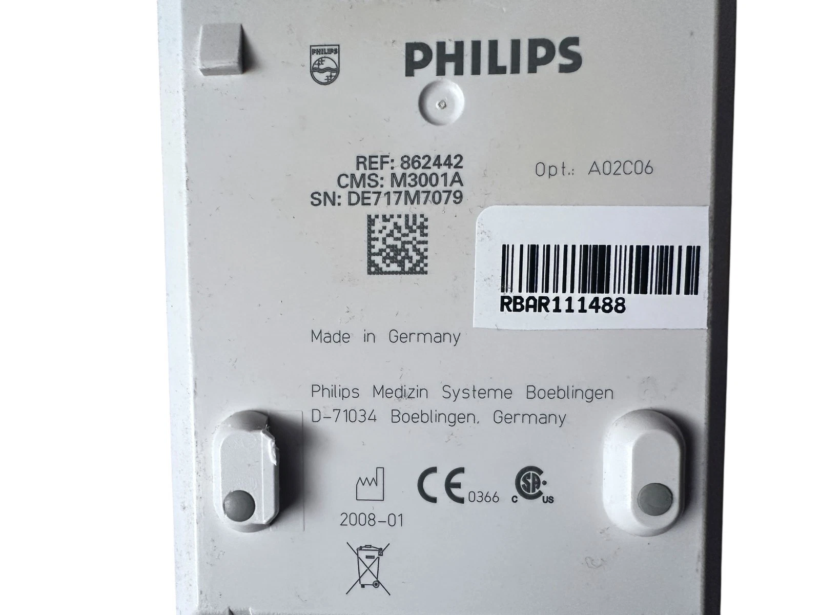 Philips IntelliVue MP50 Patient Monitor – w/ M1116B, M3001A, M1032A, and Battery — photo 6 of 10