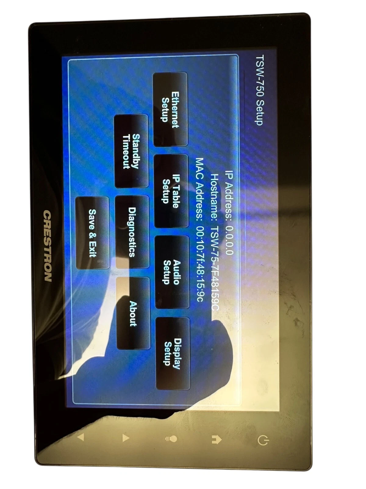 Crestron TSW-750-B-S 7” Touchscreen Panel | Tested | Fully Functional | PoE — photo 3 of 6