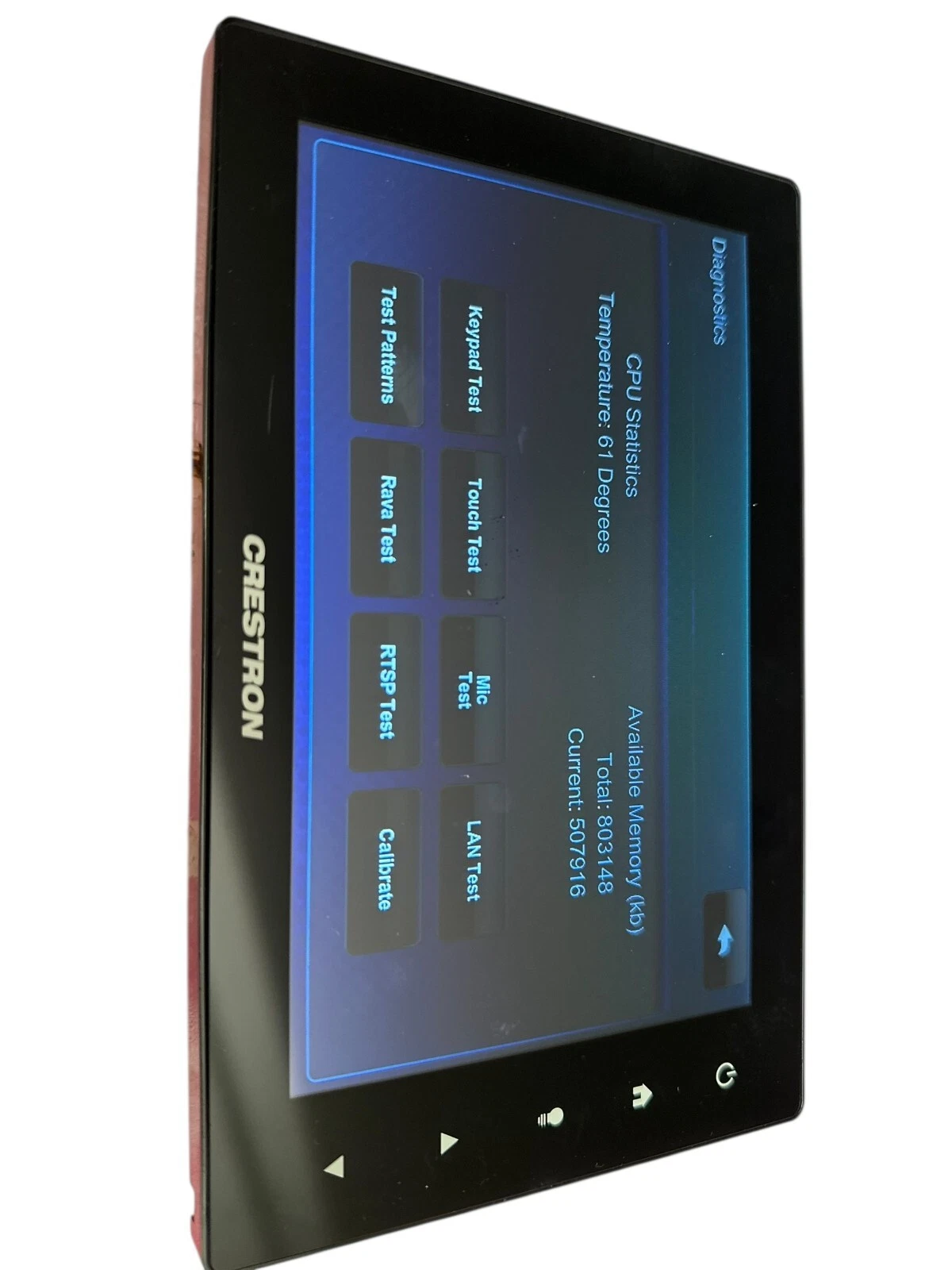 Crestron TSW-750-B-S 7” Touchscreen Panel | Tested | Fully Functional | PoE — photo 3 of 6