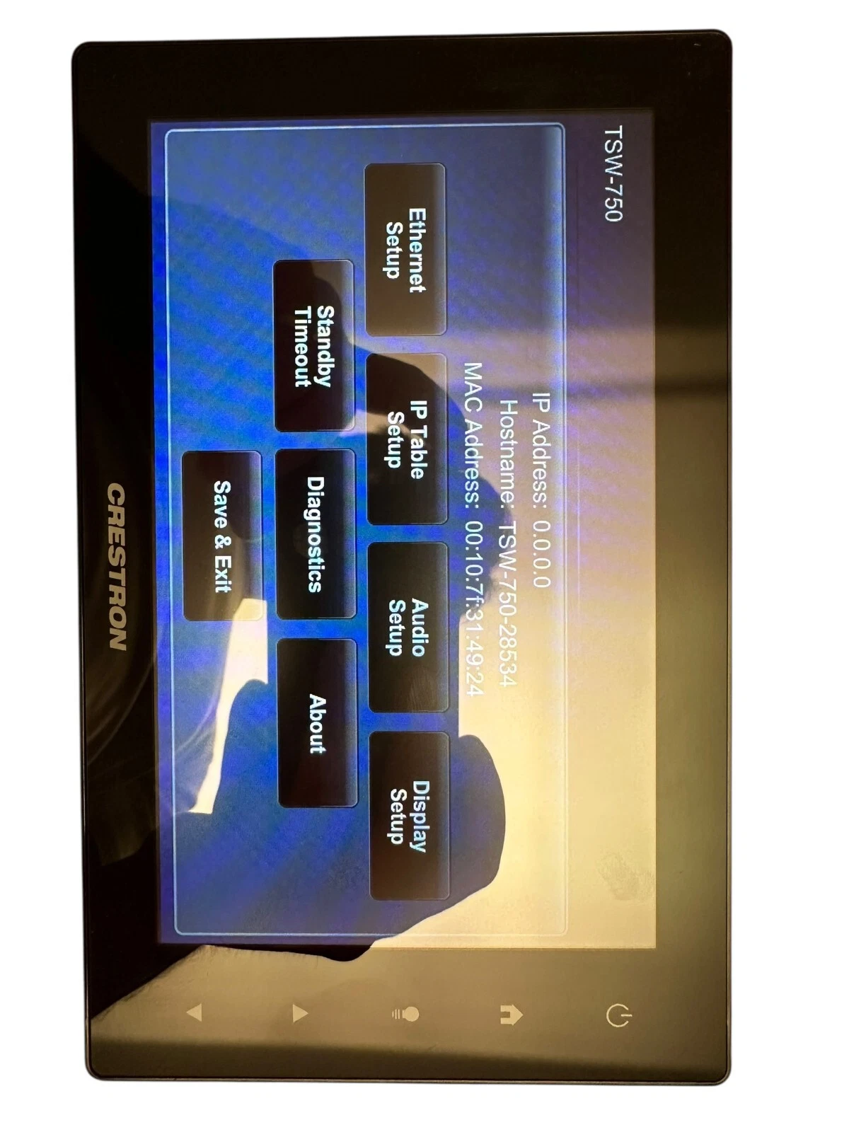 Crestron TSW-750-B-S 7” Touchscreen Panel | Tested | Fully Functional | PoE — photo 4 of 6