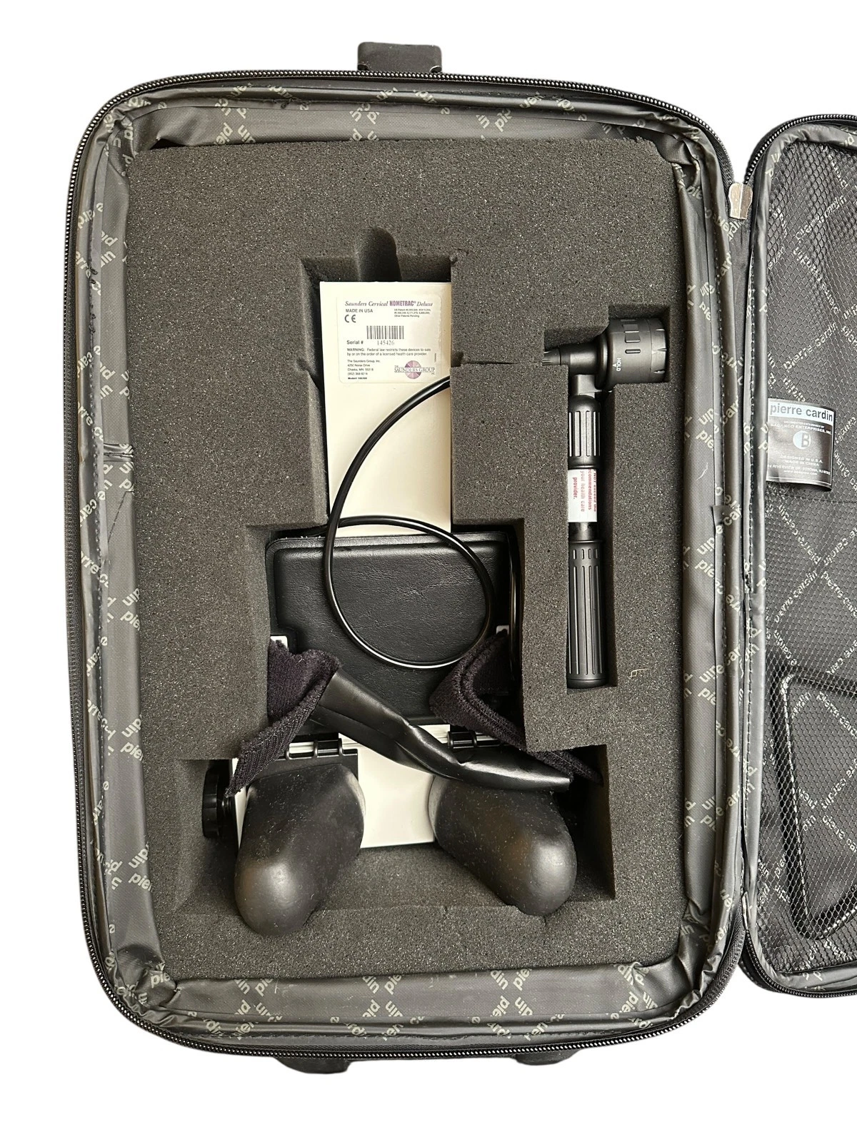 Saunders Cervical Hometrac Deluxe Neck Traction Unit with Case & Gauge