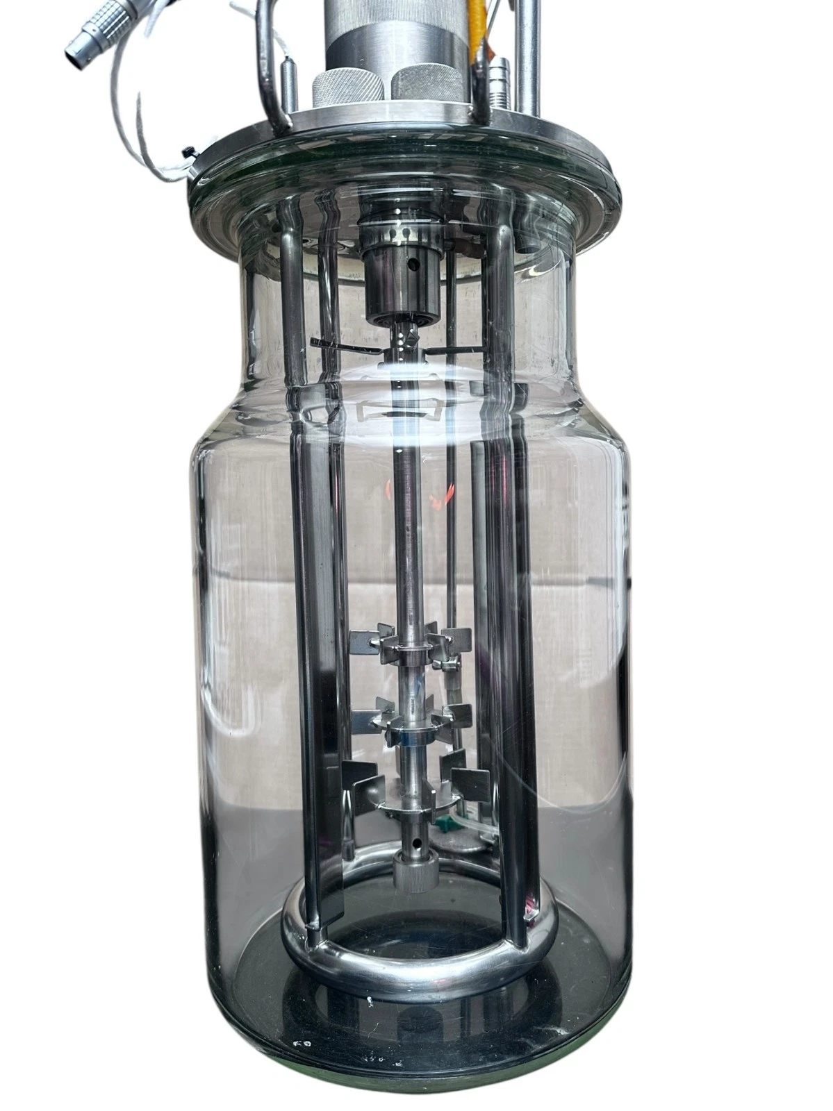 Glass Bioreactor Fermenter Vessel 5L w/ Stainless Headplate & Impeller — photo 6 of 10