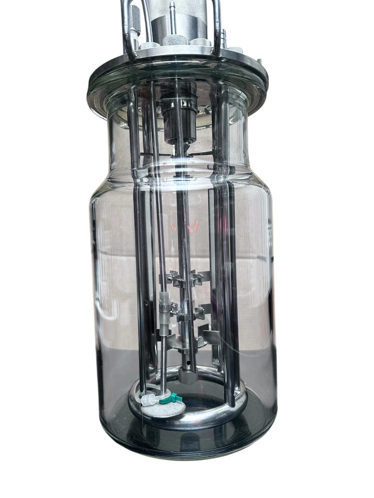 Glass Bioreactor Fermenter Vessel 5L w/ Stainless Headplate & Impeller — photo 9 of 10