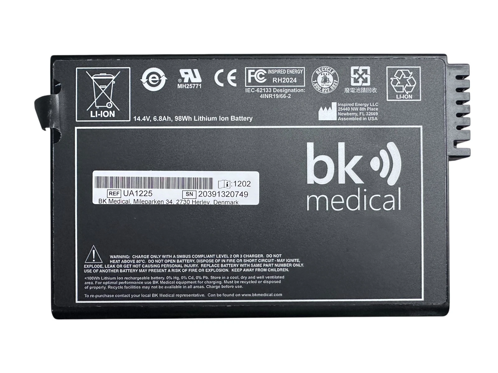 BK Medical UA1225 14.4V 6.8Ah 98Wh Lithium-Ion Battery Ultrasound System — photo 4 of 4