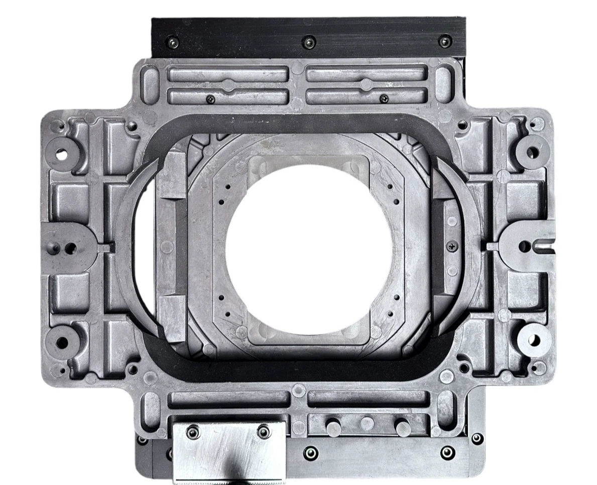 Precision Microscope XY Stage Plate Assembly with Mounting Bracket & Adjuster — photo 3 of 7