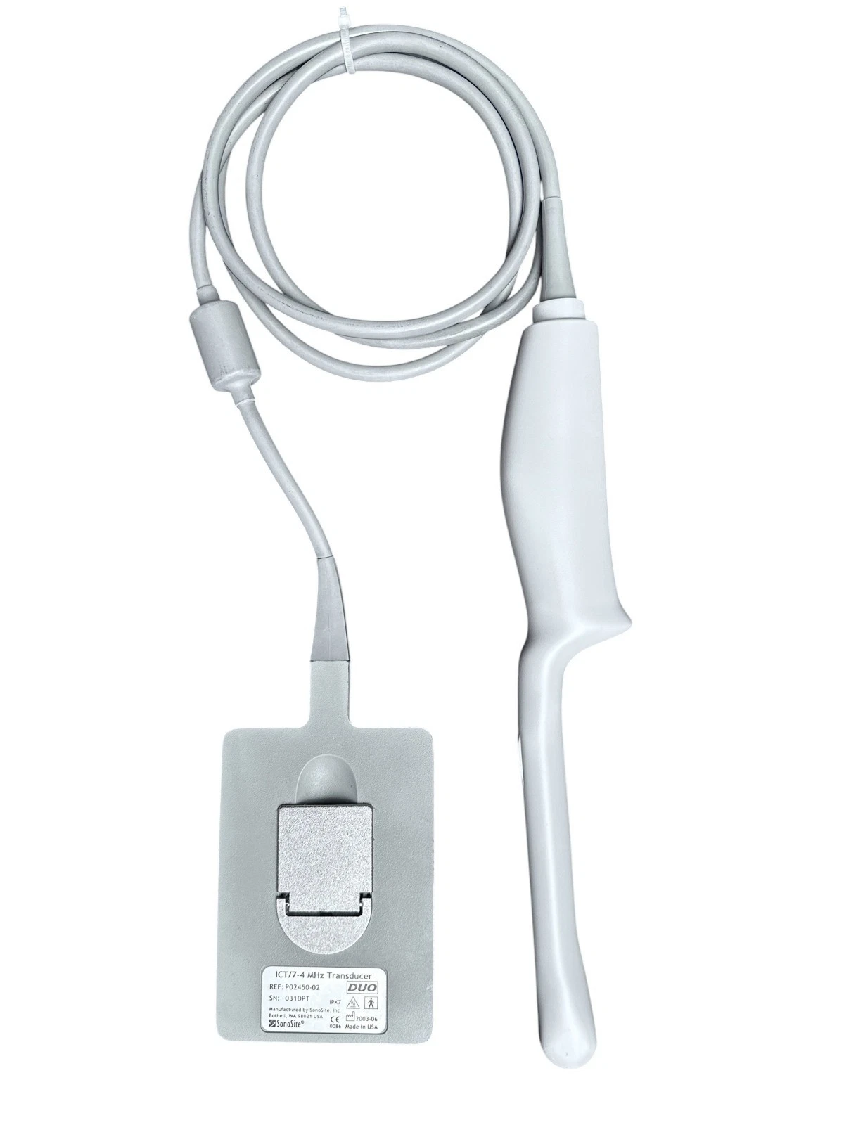 SonoSite ICT/7-4 MHz Endocavitary Transducer Probe ICT7-4 Ref P02450-02 DUO — photo 2 of 14
