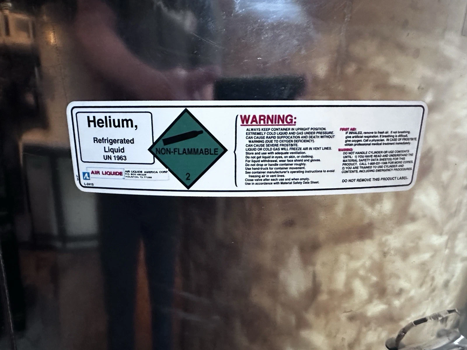 Cryenco NMR 250L Liquid Helium Storage Dewar — photo 15 of 15