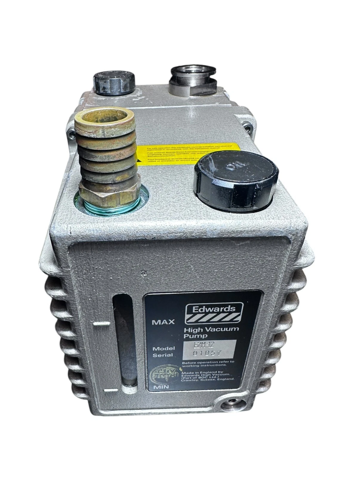 Edwards E2M12 High Vacuum Pump – Clean, Excellent Condition, Tested — photo 6 of 12