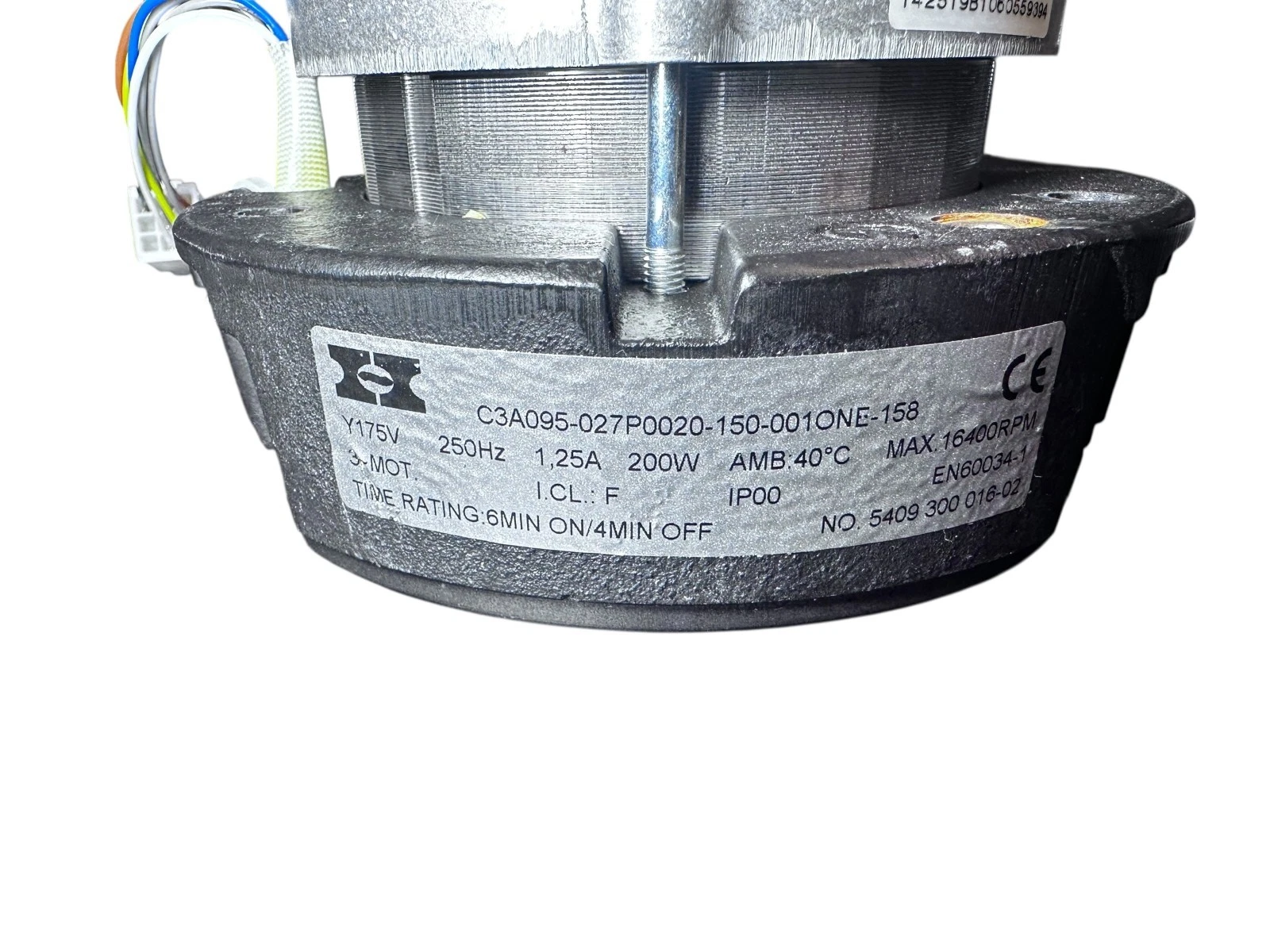 Used Tested C3A095-027P0020-150-0010NE-158 Electric Motor Assembly 175V 200W — photo 2 of 10