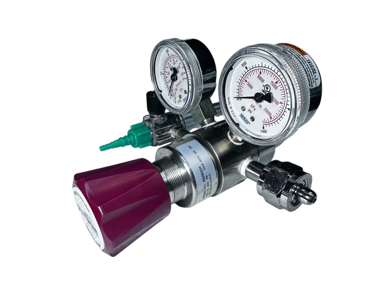 ProStar PRS301233 Regulator 3000 PSI 100 PSI WIKA Dual Gauge Ohmeda Flowmeter — photo 5 of 17