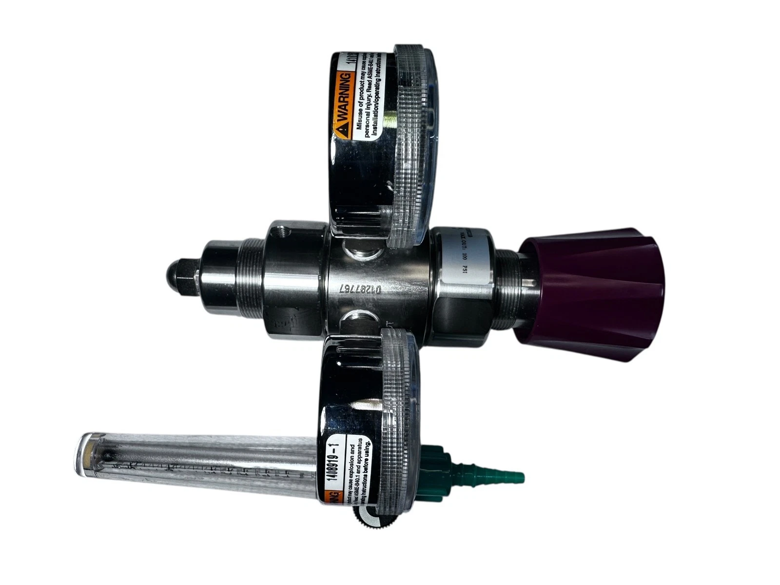 ProStar PRS301233 Regulator 3000 PSI 100 PSI WIKA Dual Gauge Ohmeda Flowmeter — photo 8 of 17