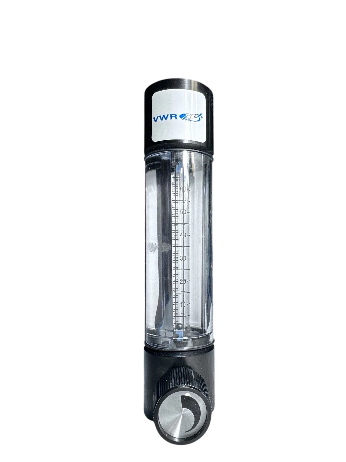 VWR Acrylic Flowmeter 60150AVB-VW Tube 6G01 R6 65mm Scale Air Water 200 PSI Max