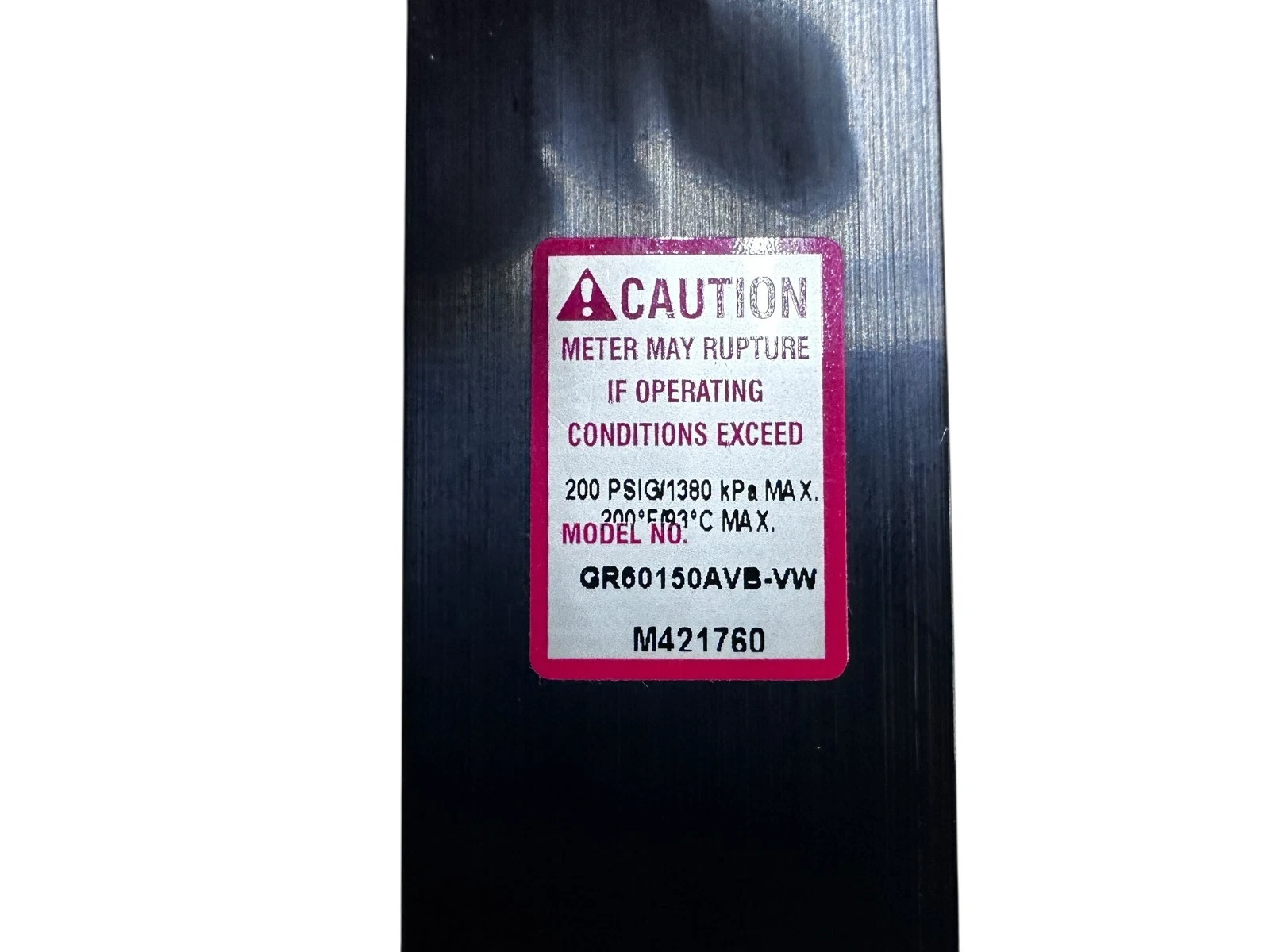 VWR Acrylic Flowmeter 60150AVB-VW Tube 6G01 R6 65mm Scale Air Water 200 PSI Max — photo 5 of 9