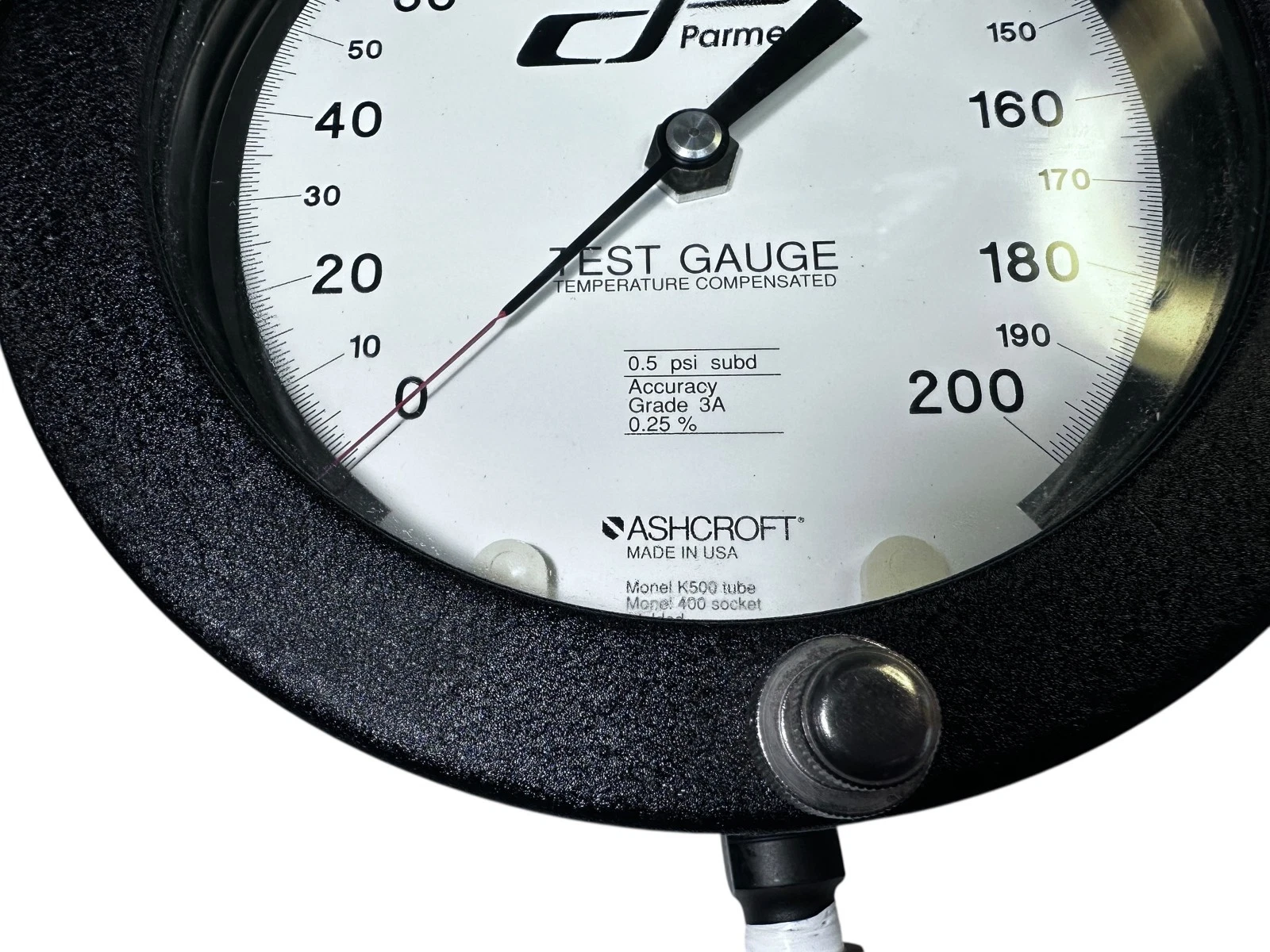 Cole Parmer / Ashcroft 200 PSI Test Gauge – Grade 3A 0.25% Accuracy – Made in US — photo 3 of 8