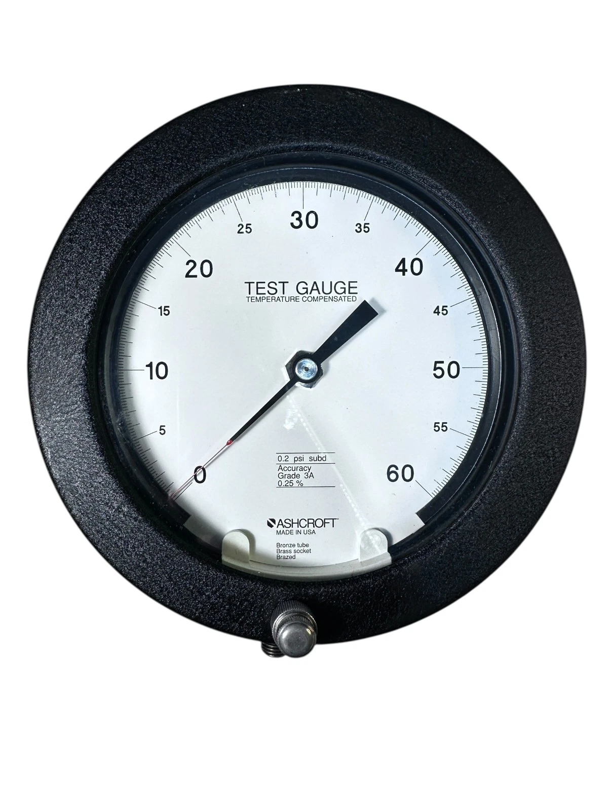 Ashcroft 60 PSI Test Gauge – Grade 3A 0.25% Accuracy – Temperature Compensated