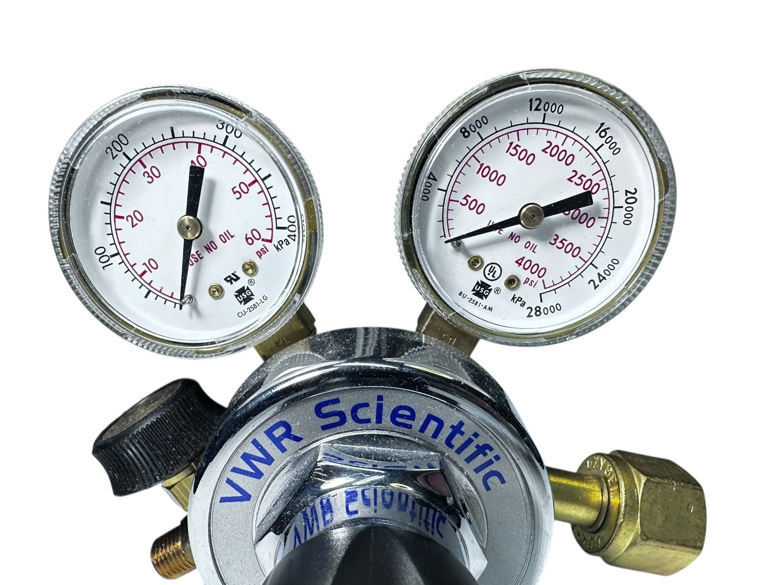 VWR Scientific 55850-235 Dual-Stage Gas Regulator 4000 PSI Inert Gas — photo 6 of 7