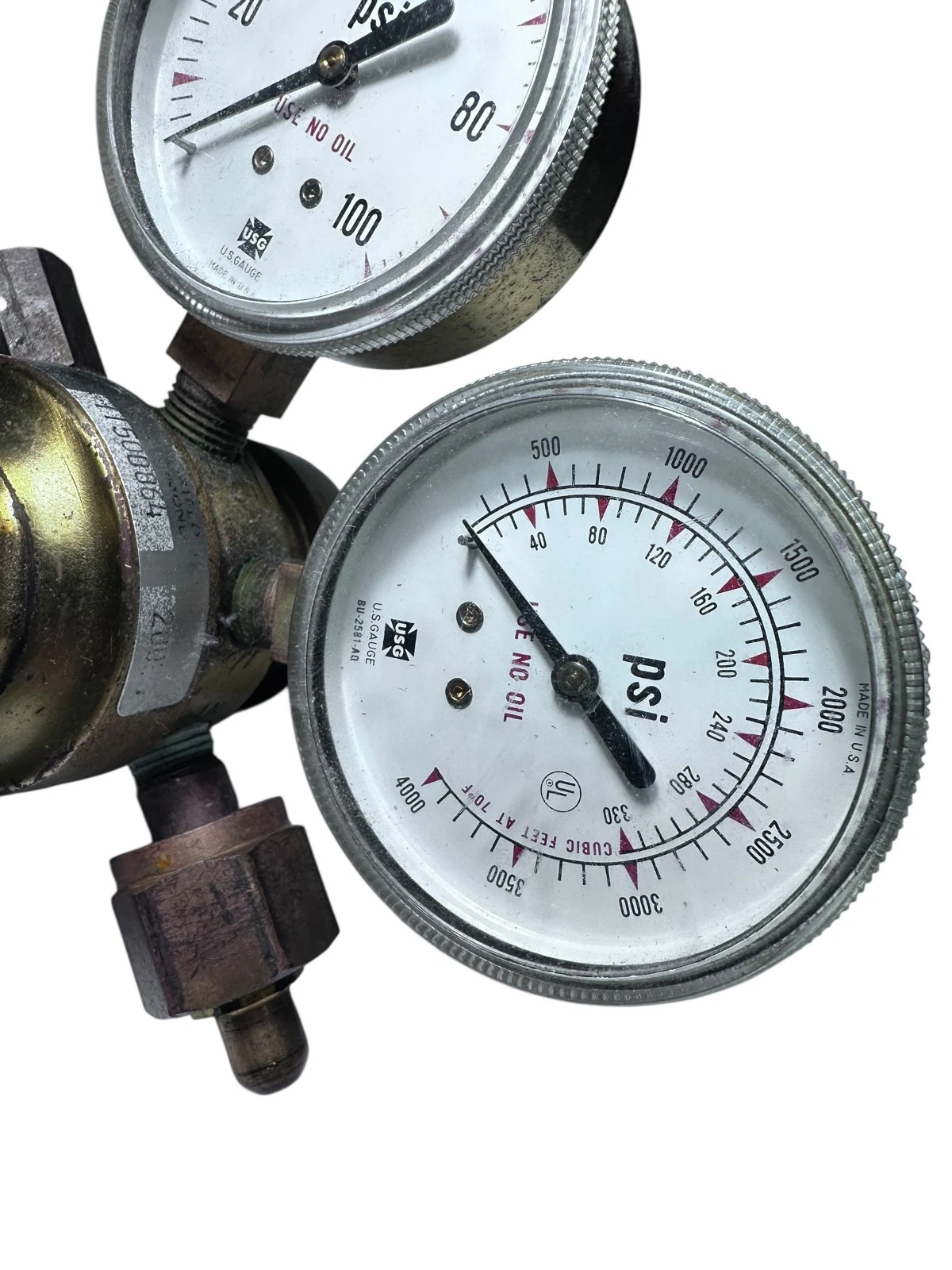 Veriflo DECRA Gas Regulator Dual Gauge Brass 4000 PSI USA — photo 7 of 8