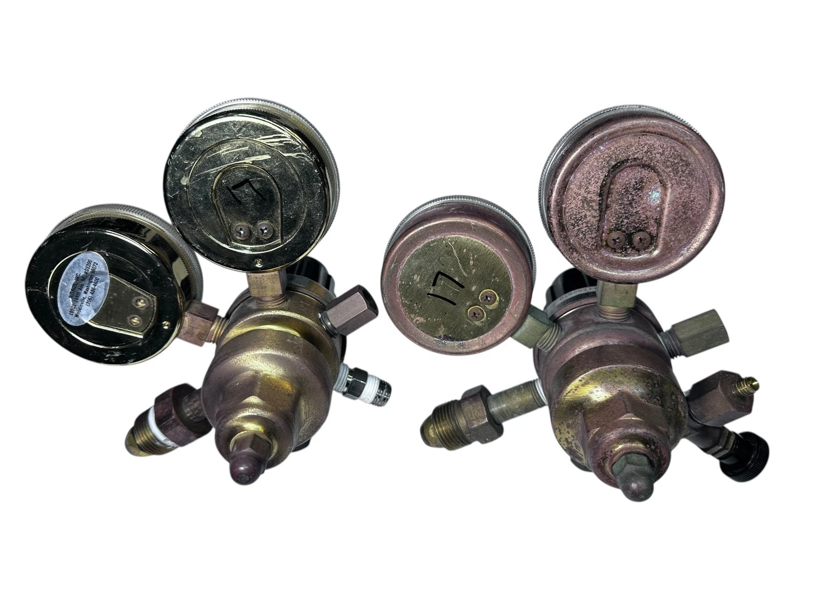 TWO Veriflo 11500870 DECRA Dual Gauge Gas Regulator 4000 PSI USA — photo 4 of 8