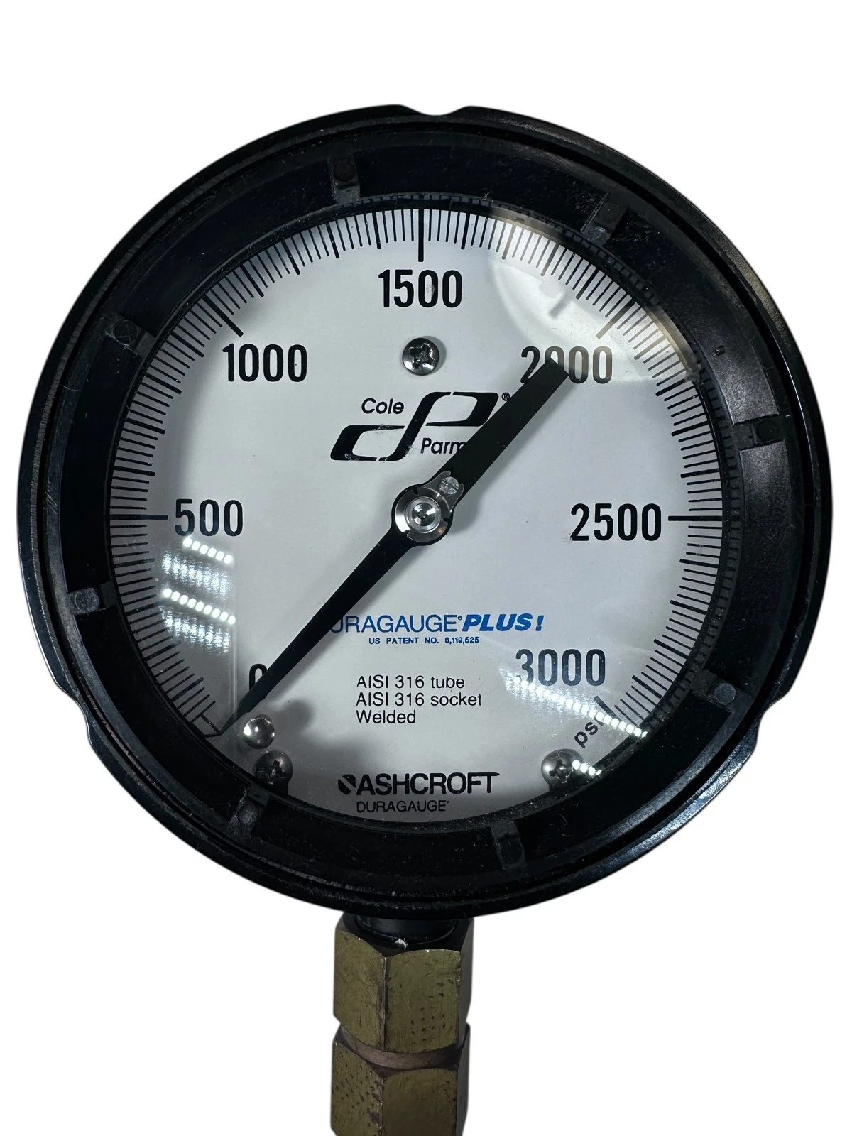 Cole-Parmer Ashcroft Duragauge Plus! 3000 PSI AISI 316 Pressure Gauge USA — photo 2 of 6
