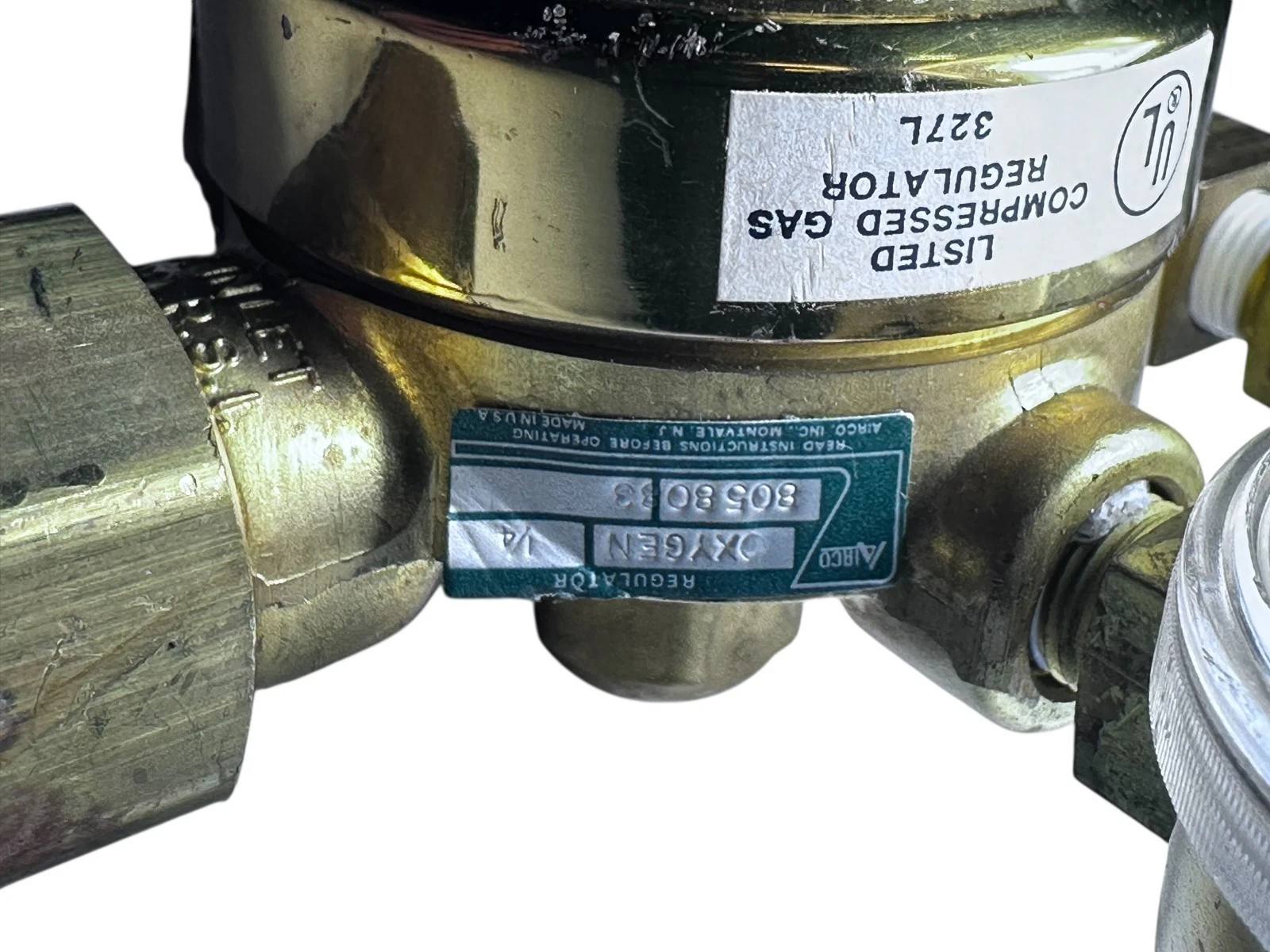 Ohio Medical 306-0901-800 Oxygen Regulator Dual Gauge Brass 4000 PSI USA — photo 6 of 9