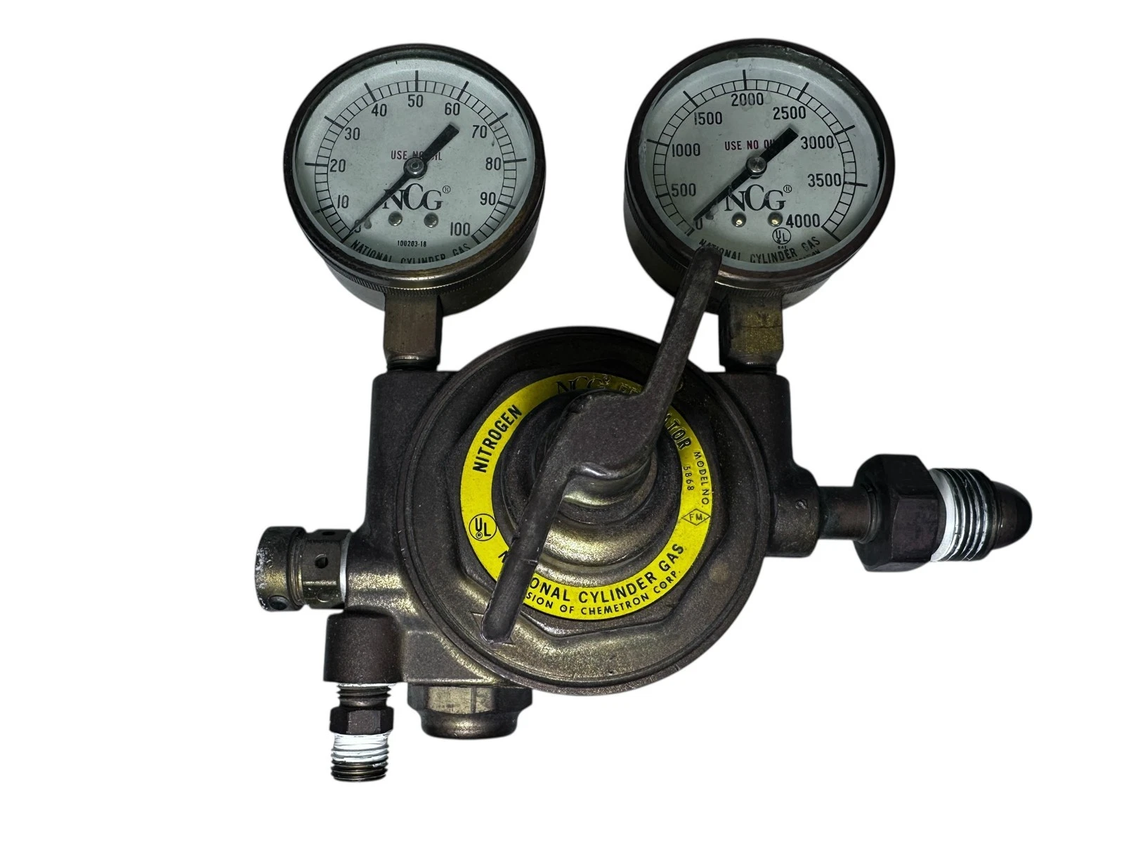 NCG 5868 Nitrogen Regulator Dual Gauge 4000 PSI Chemetron USA