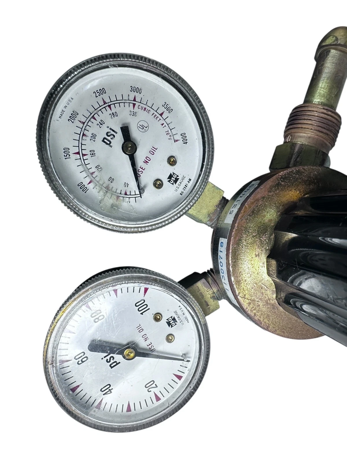 Veriflo 11300718 High Pressure Gas Regulator Dual Gauge 4000 PSI USA — photo 2 of 8