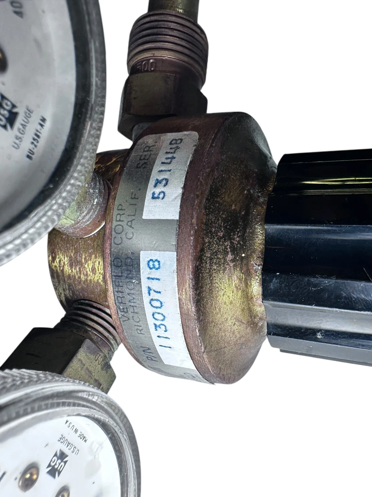 Veriflo 11300718 High Pressure Gas Regulator Dual Gauge 4000 PSI USA — photo 5 of 8