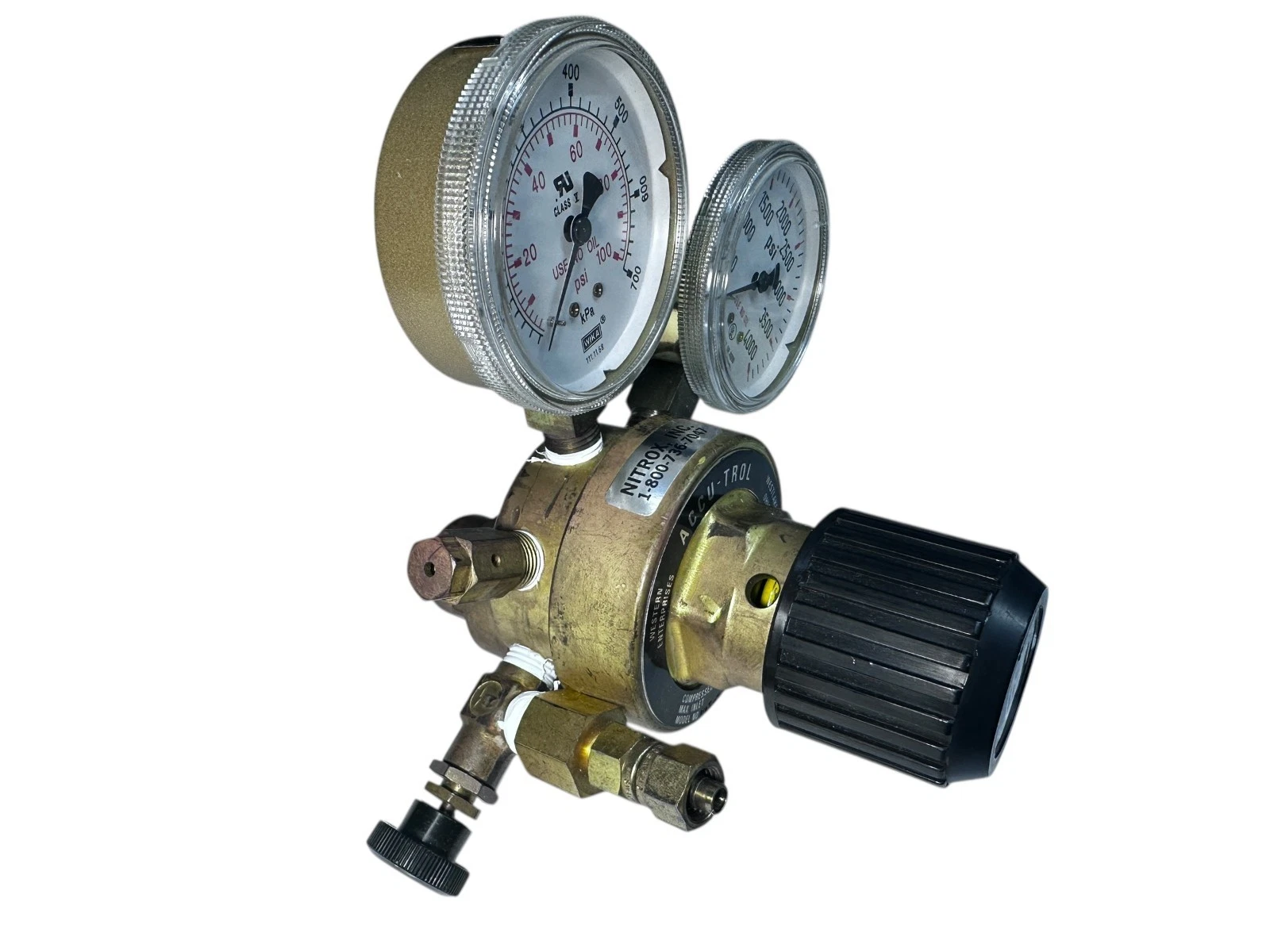 Western Enterprises Accu-Trol 7810 Dual Gauge Gas Regulator 4000 PSI WIKA USA — photo 2 of 7
