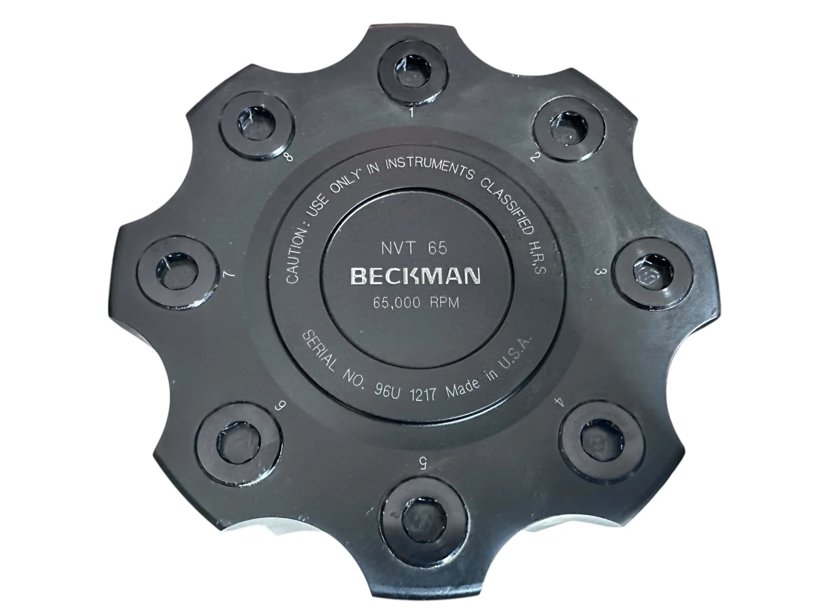 Beckman NVT 65 Ultracentrifuge Rotor 65,000 RPM – With Drive Hub & Mount — photo 9 of 9