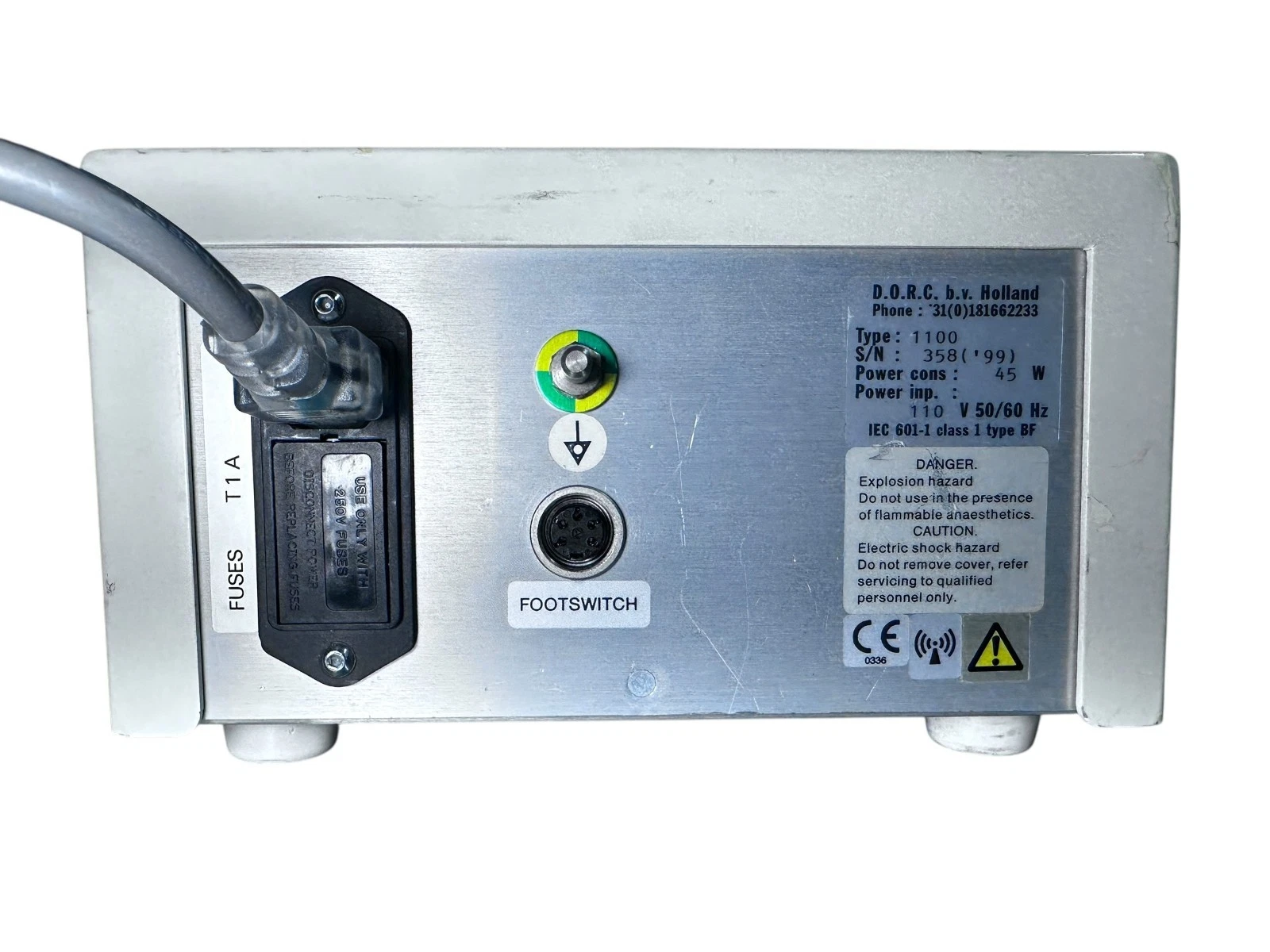 D.O.R.C. Type 1100 Diathermy System | 110V RF Generator | Holland Made — photo 5 of 7