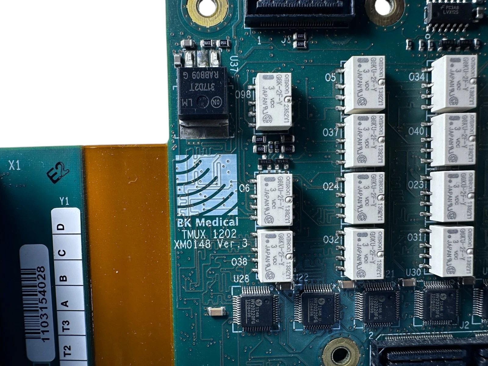 BK Medical Flex Focus 500 Ultrasound Board Assembly | P/N 1202 | FLEX CONNECTORS — photo 3 of 5